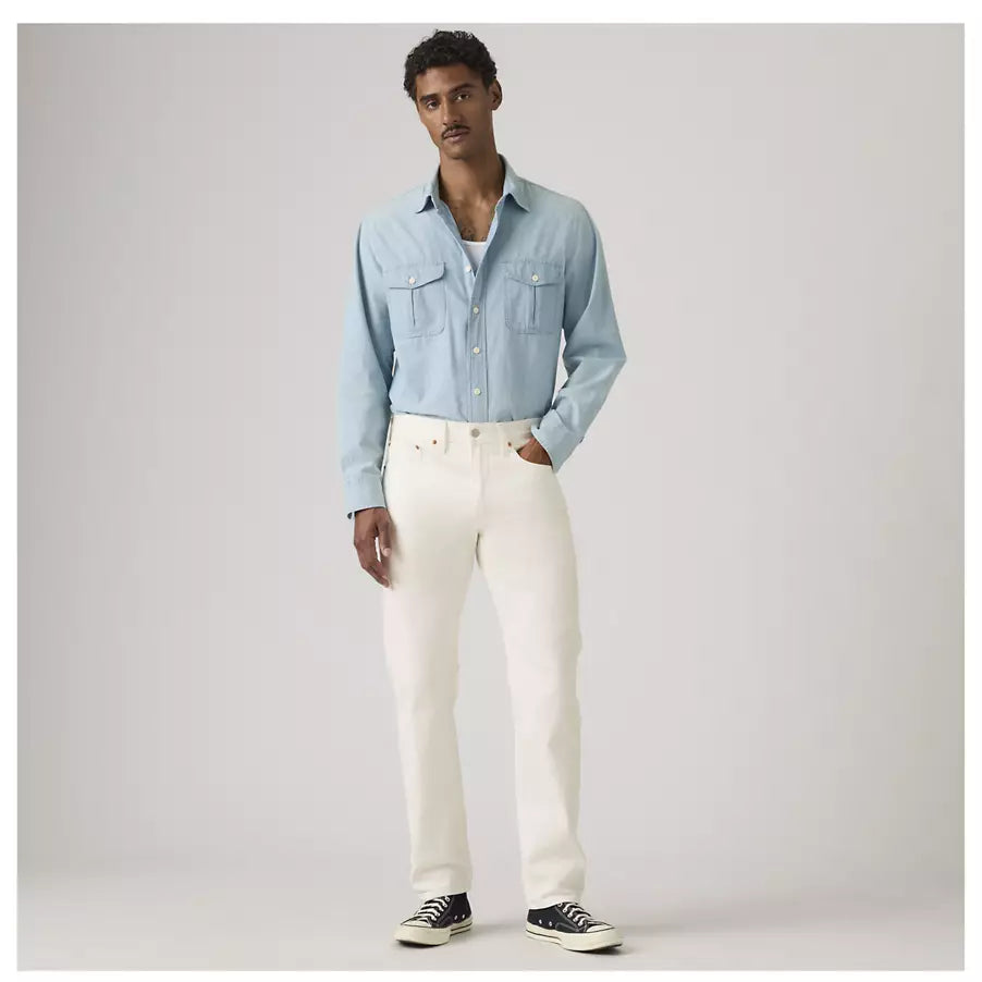 Jeans 502 Taper Denim Bianco