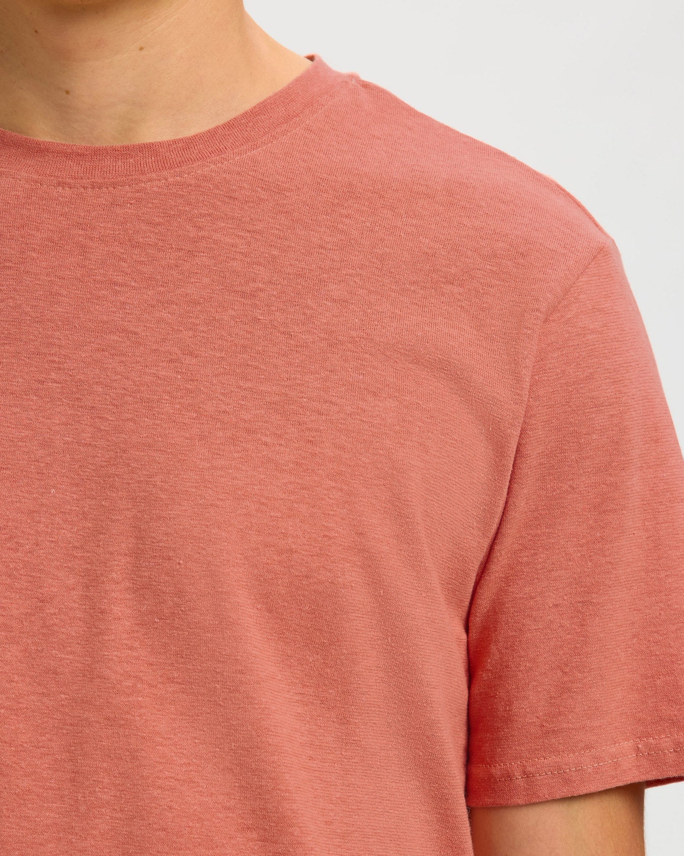 T-Shirt Adam Linen Blend Rose Dawn