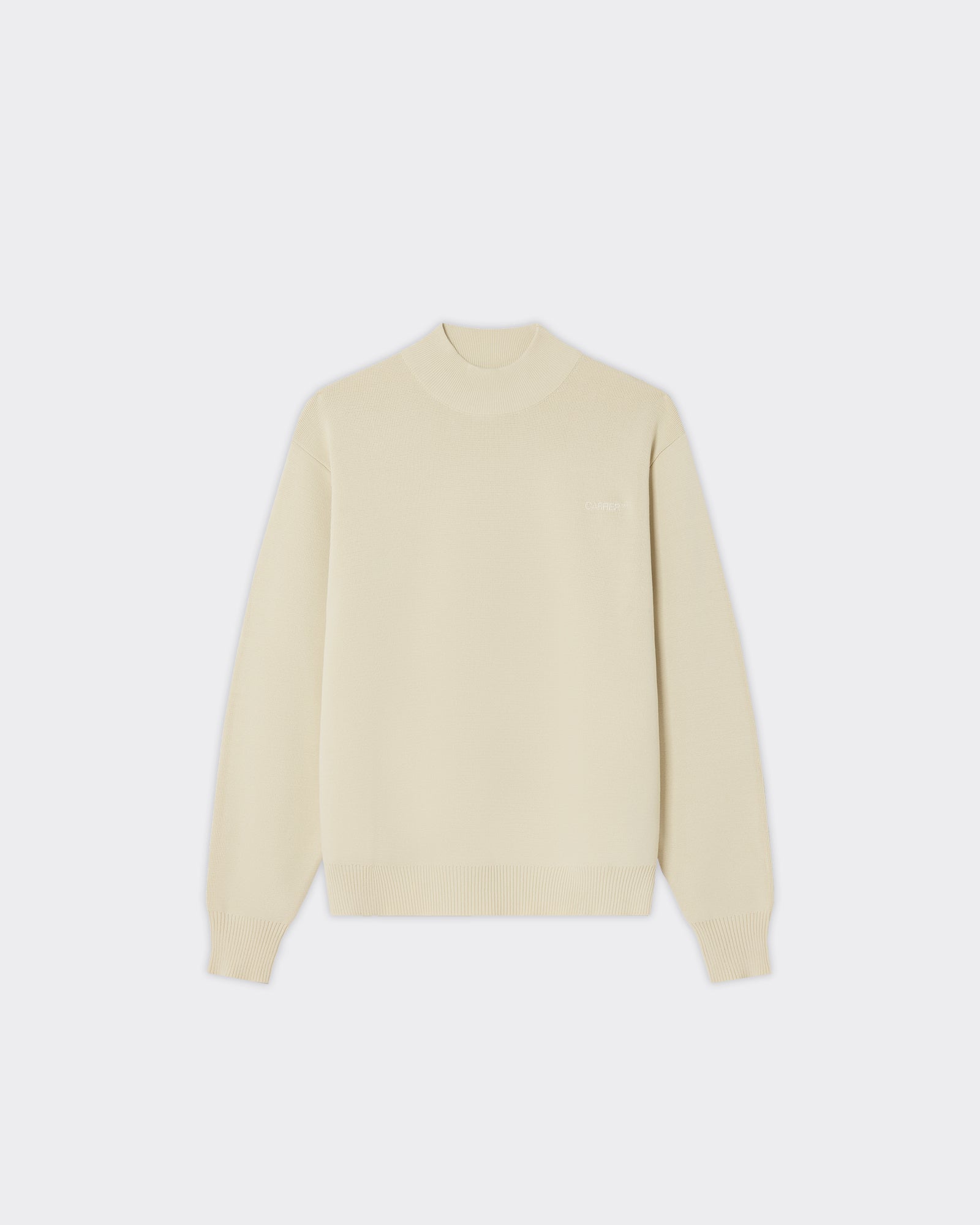 Knit Milo Mock Neck Beige