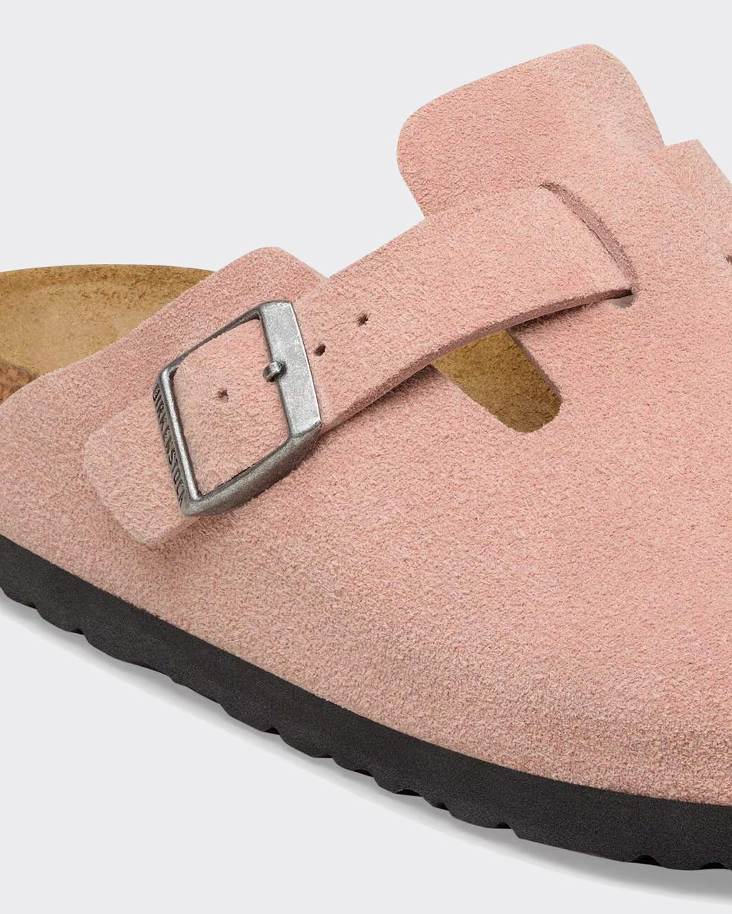 Ciabatta Boston Suede Leather Pink Clay
