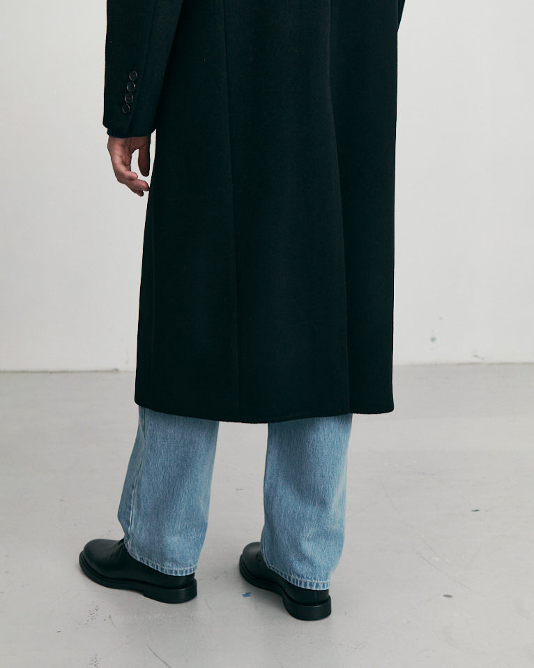 Cappotto Tailored Double-Breasted Cashmere Nero