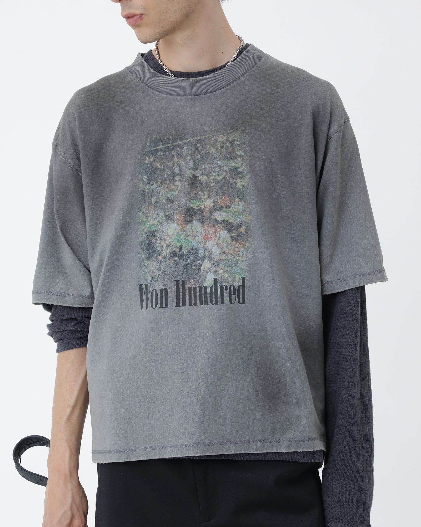 T-Shirt Houston Casino Washed Steel Grey