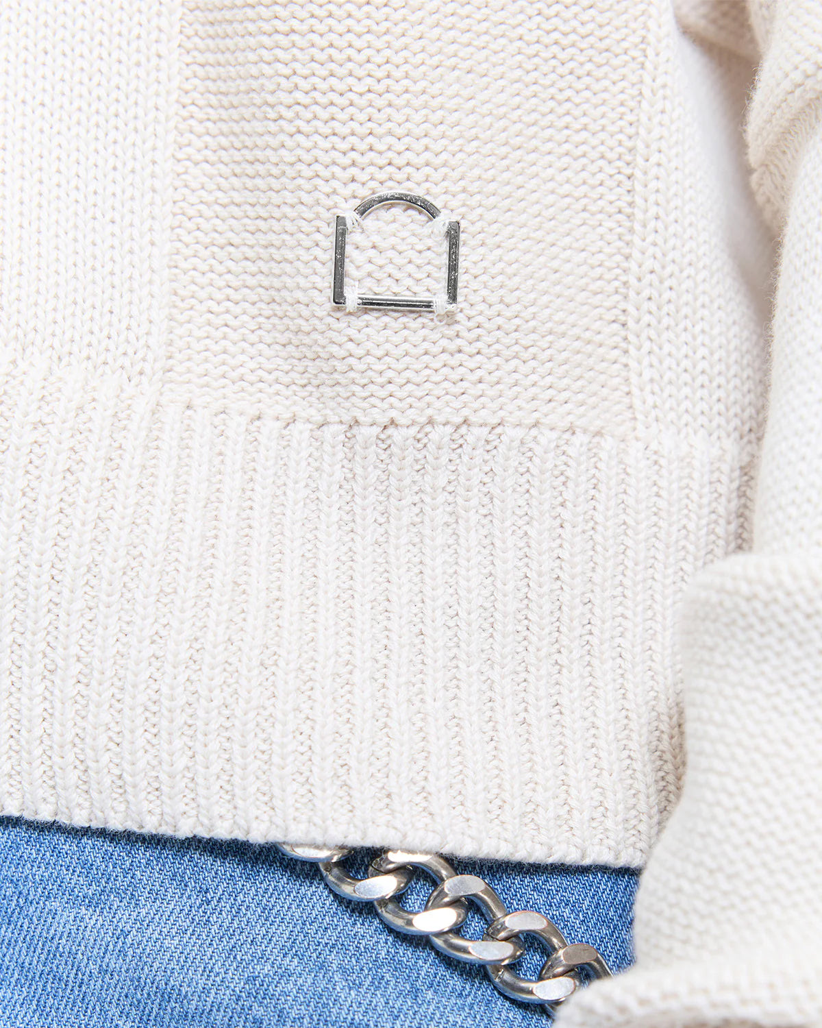 Knit Zip L 'ouvrage Beige