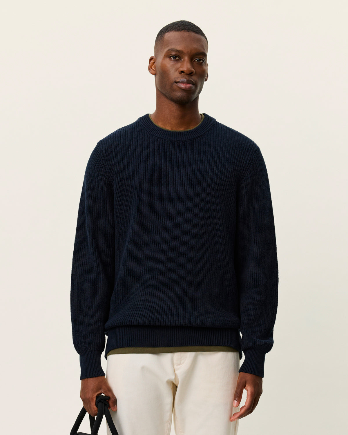 Crewnek Gary Rib Dark Navy