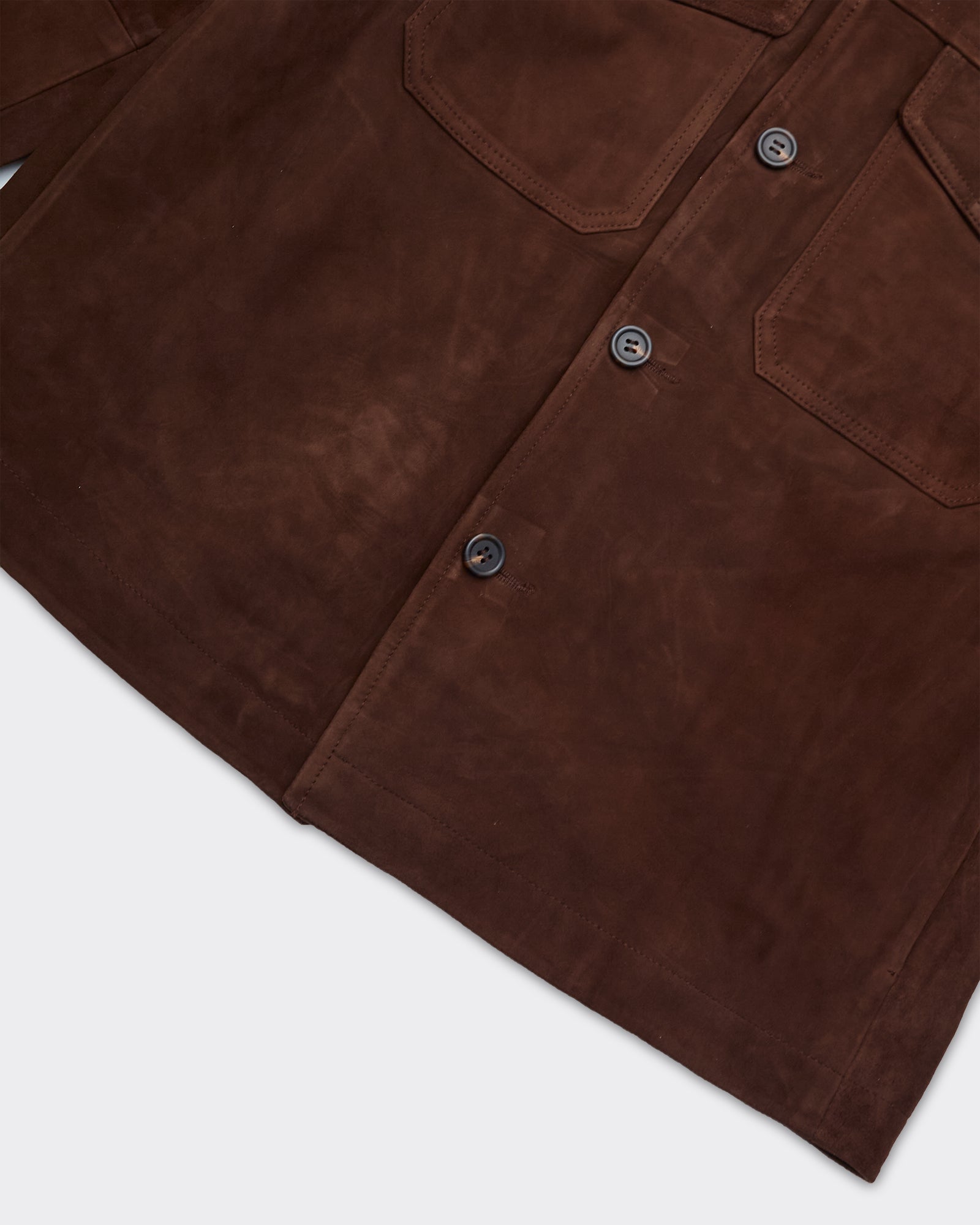 Giacca Thom Suede Overshirt Demitasse