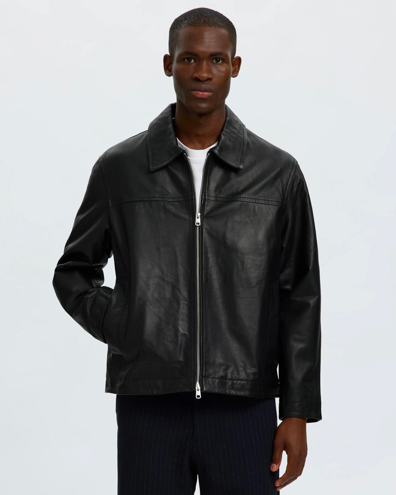 Giacca Blouson Lucas Leather Nera