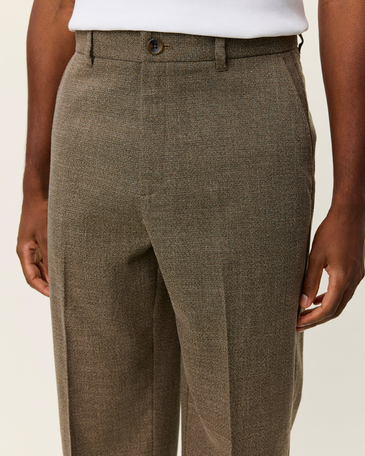 Trousers Randall Melange Suit Teak Brown