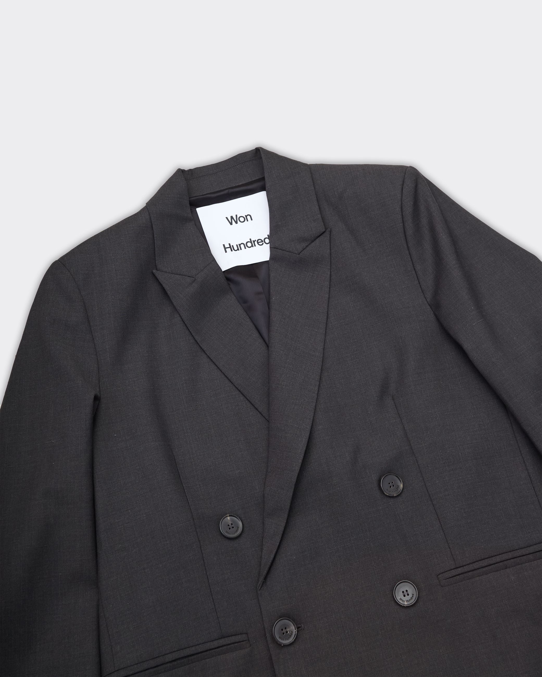 Kyan Licorice Double-breasted Blazer