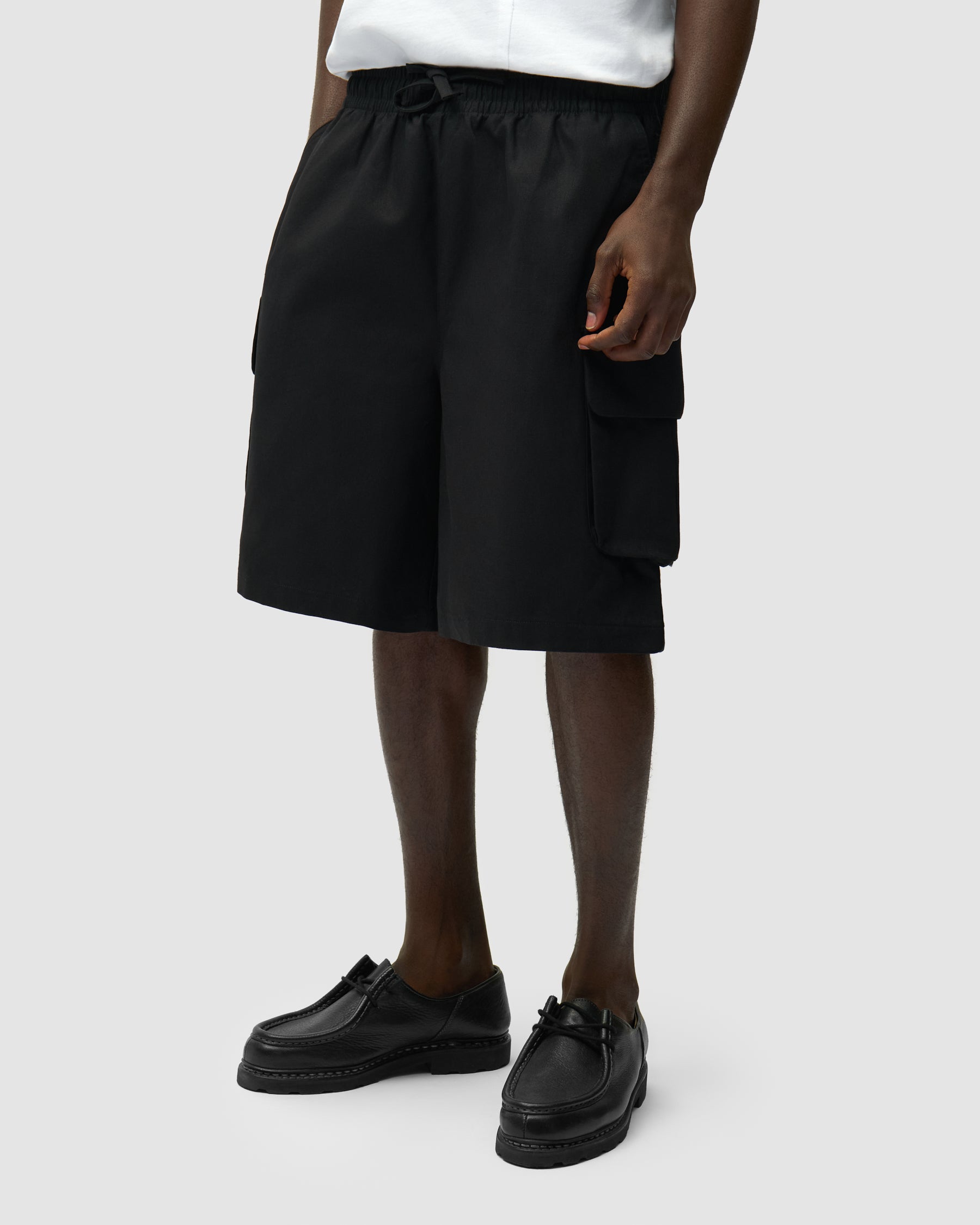 Shorts Linen Cargo Neri