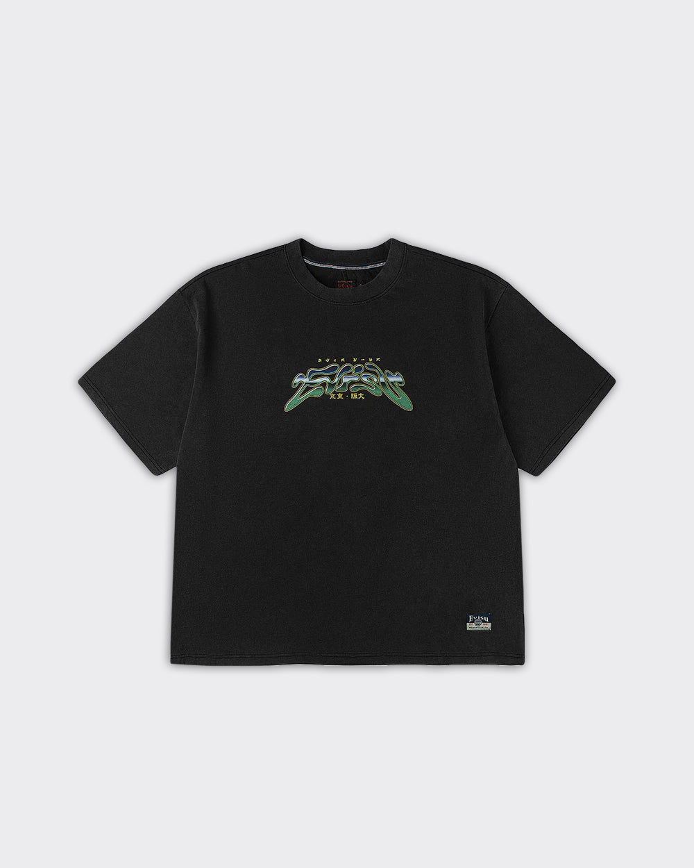 T-Shirt Neon Leopard Printed Nera