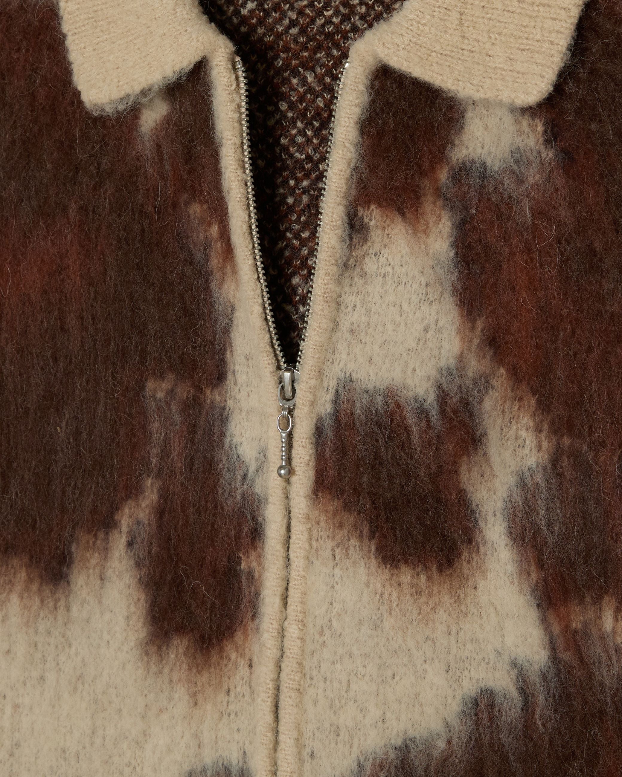 Polo Knit Half Zip Cow Pattern