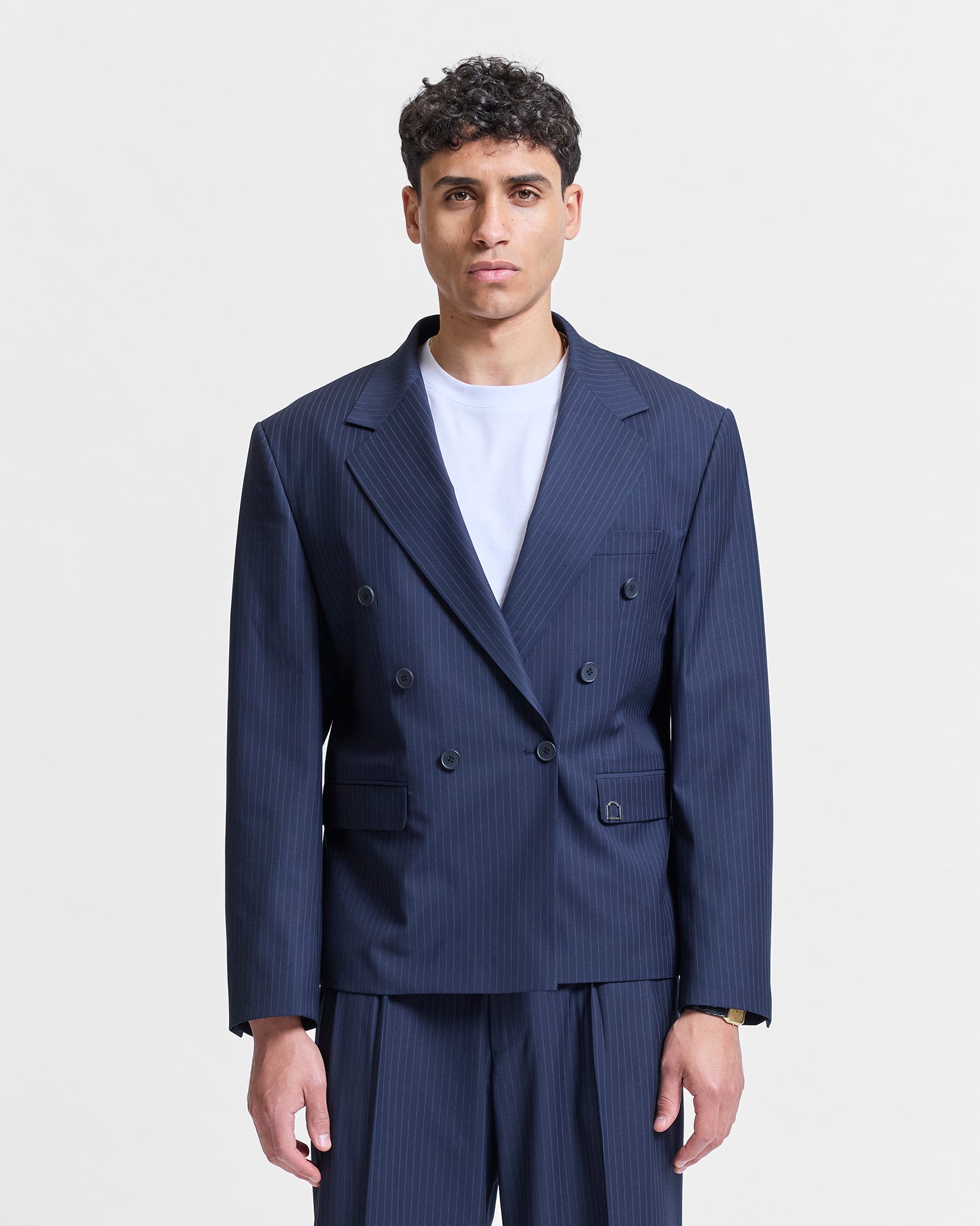 Blazer Signe Pinstripe Blu