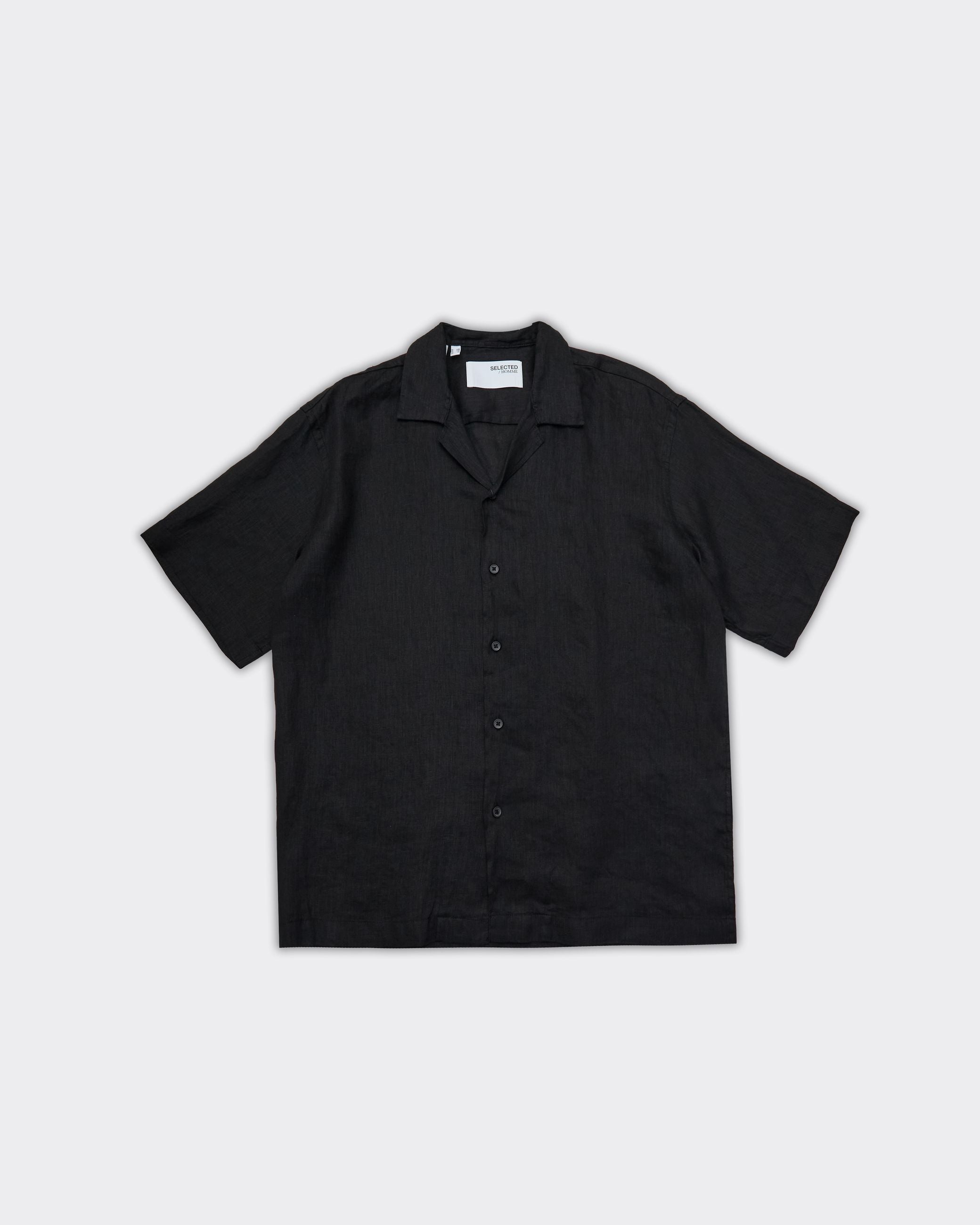 Kylian Resort Linen SS Shirt Black
