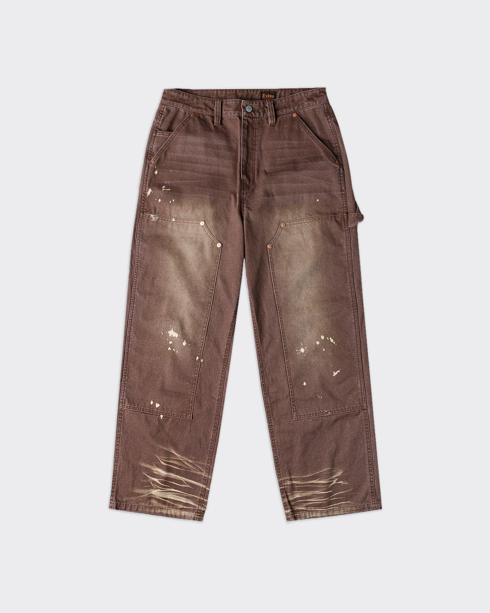 Jeans Heavy Washed And Distressed Daicock Marroni