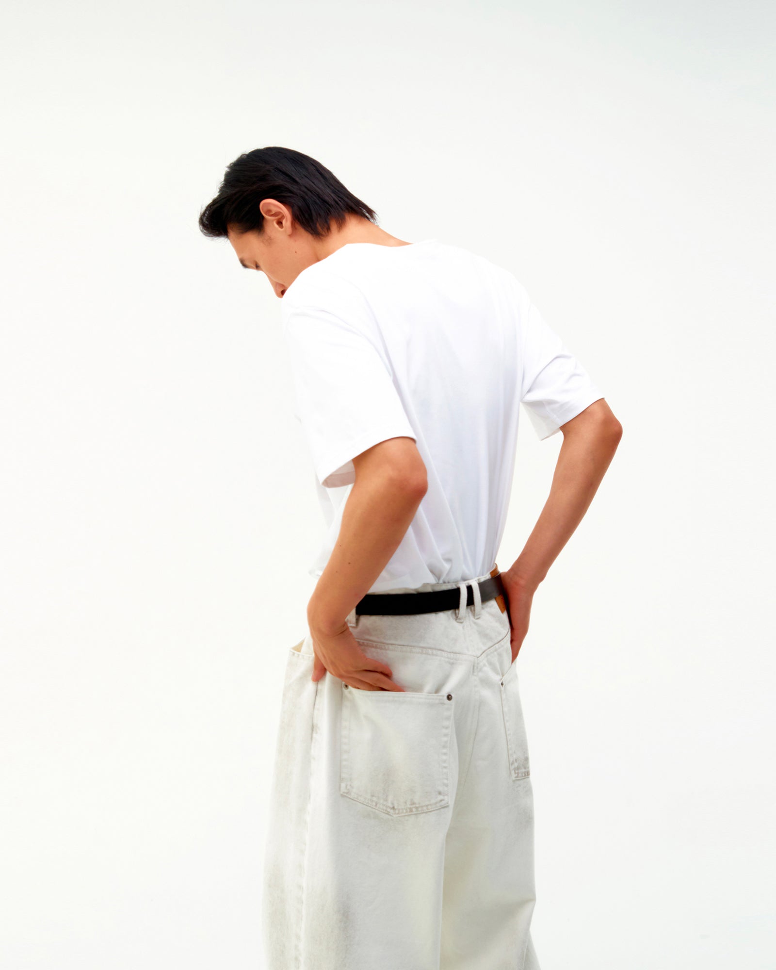 T-Shirt Semi Overfit Supima Cotton Bianca