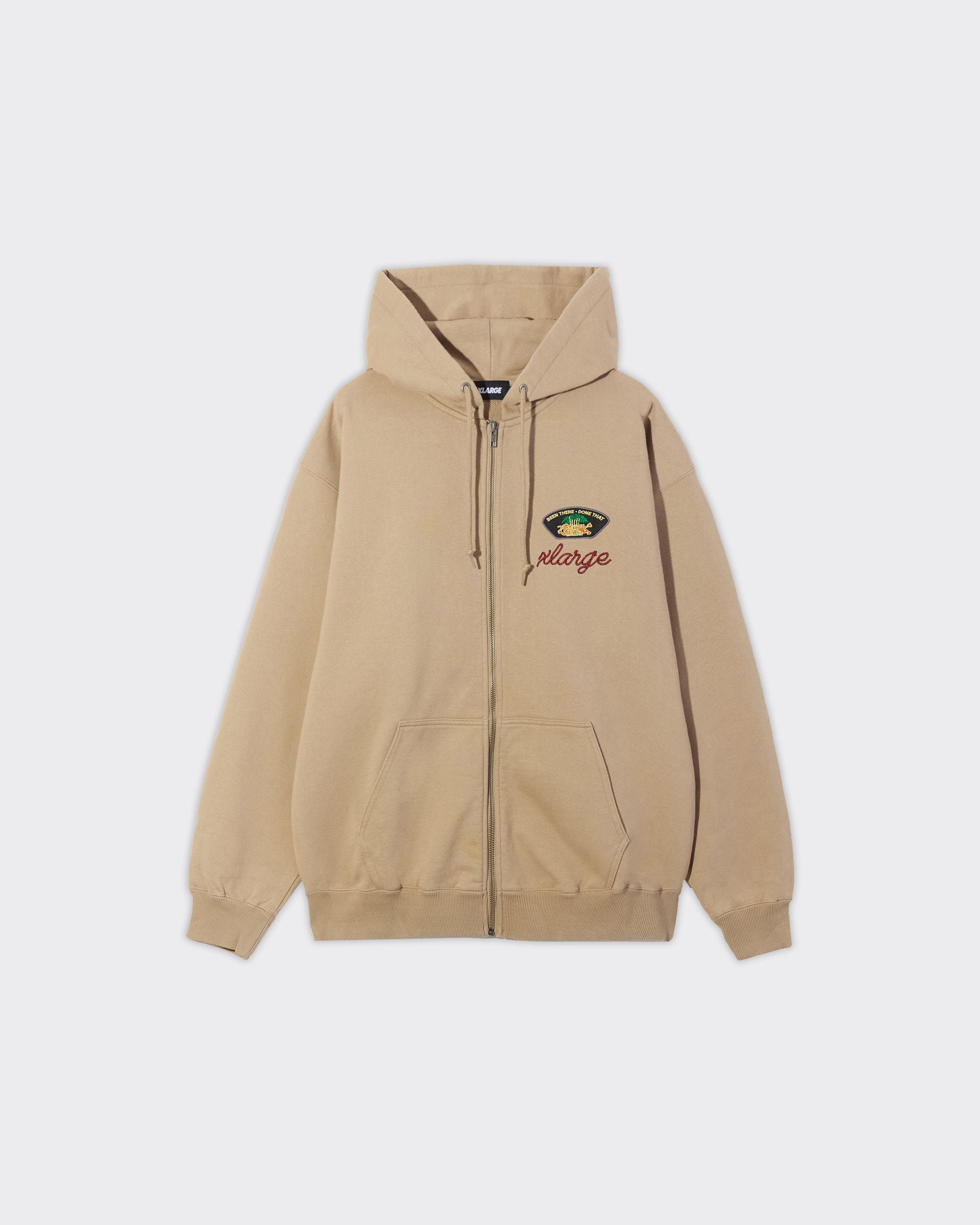 Felpa Con Cappuccio Peace Squad Zip Beige