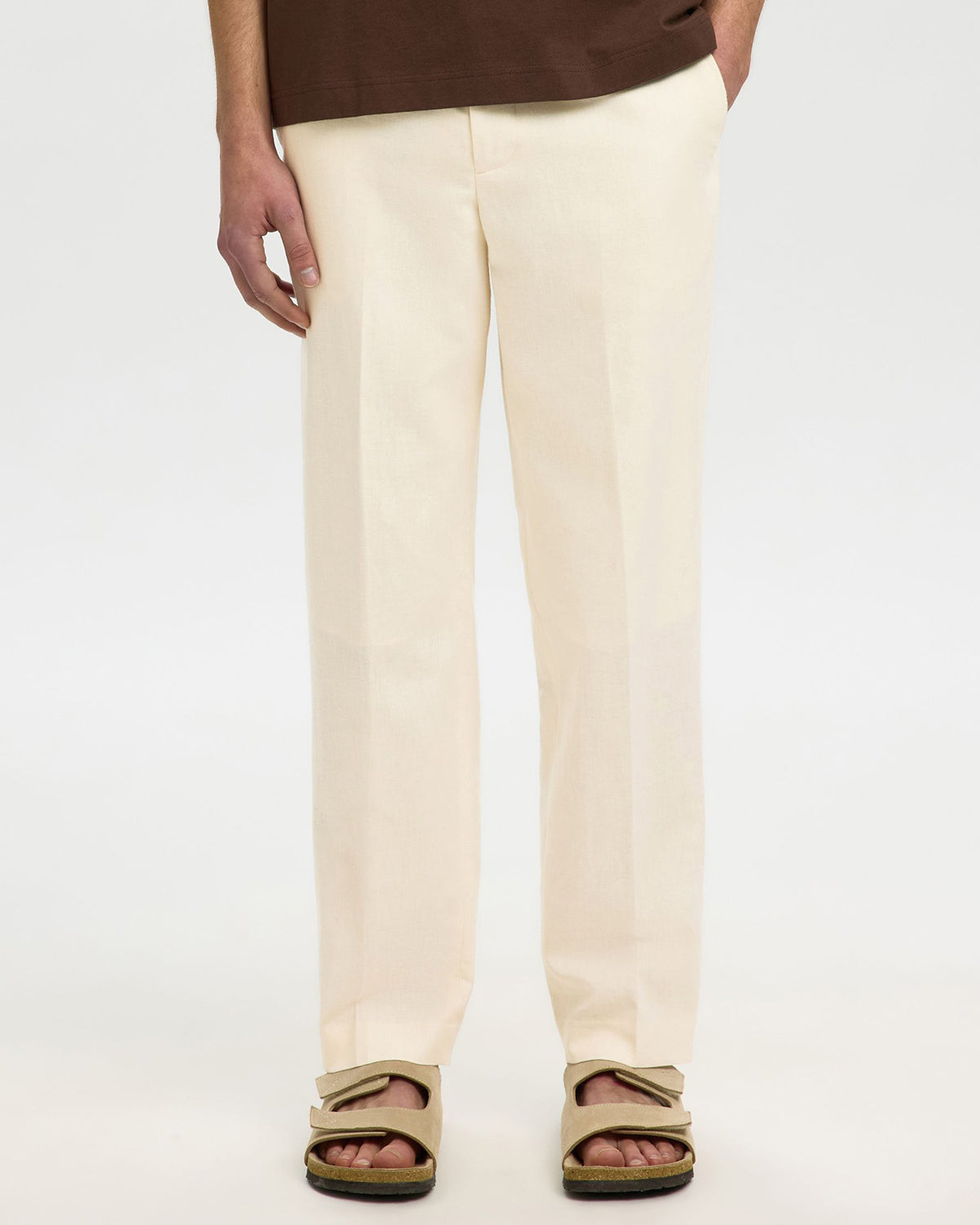Pantalone Rafa Linen Blend Egret