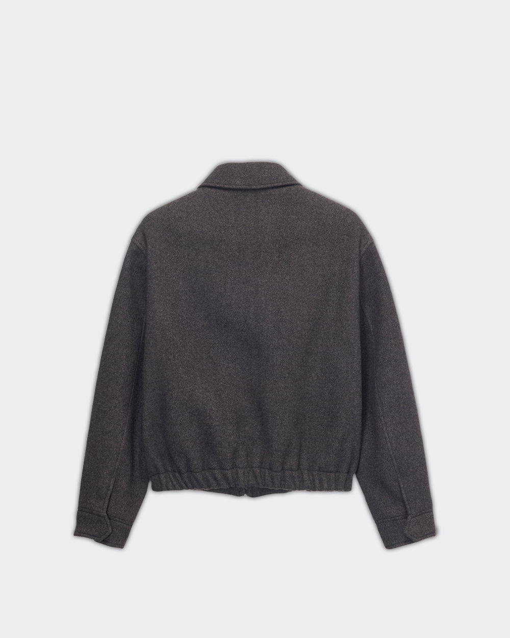 Giacca Collared Wool Blouson Marrone