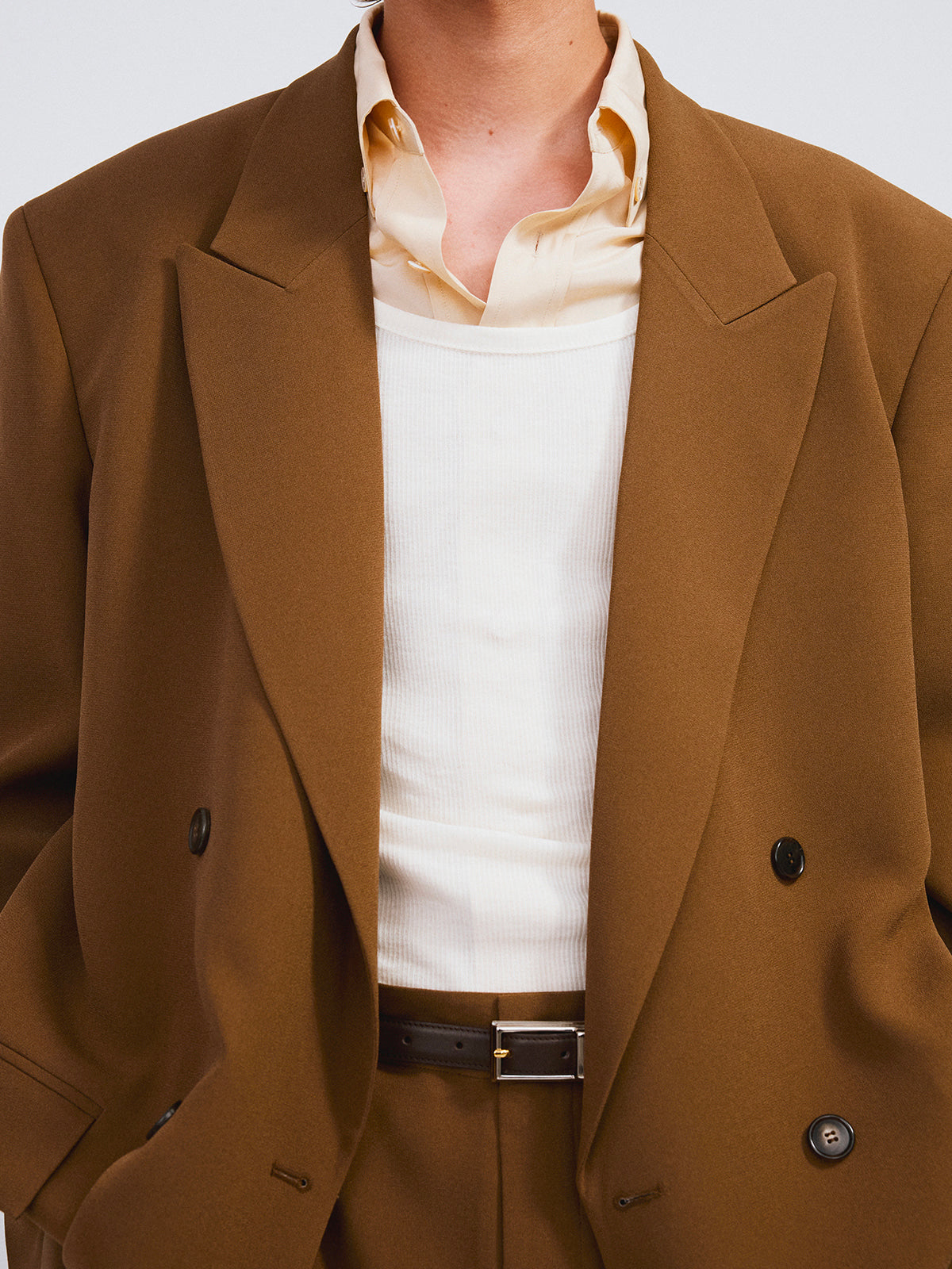 Blazer Suit Double Fluid Ochre