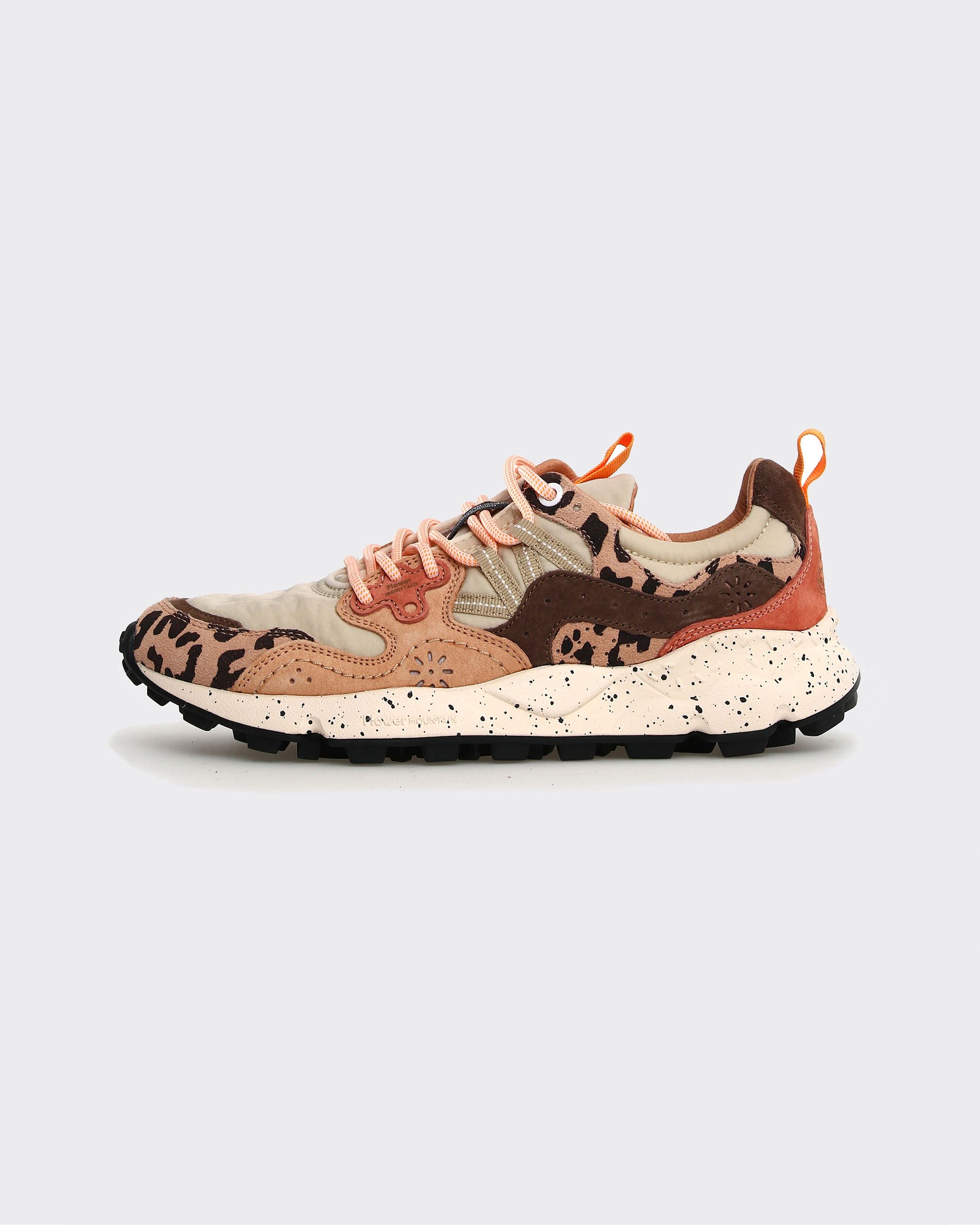 Sneakers Yamano 3 Woman Suede-Print-Nylon Beige/Milk/Light Brown