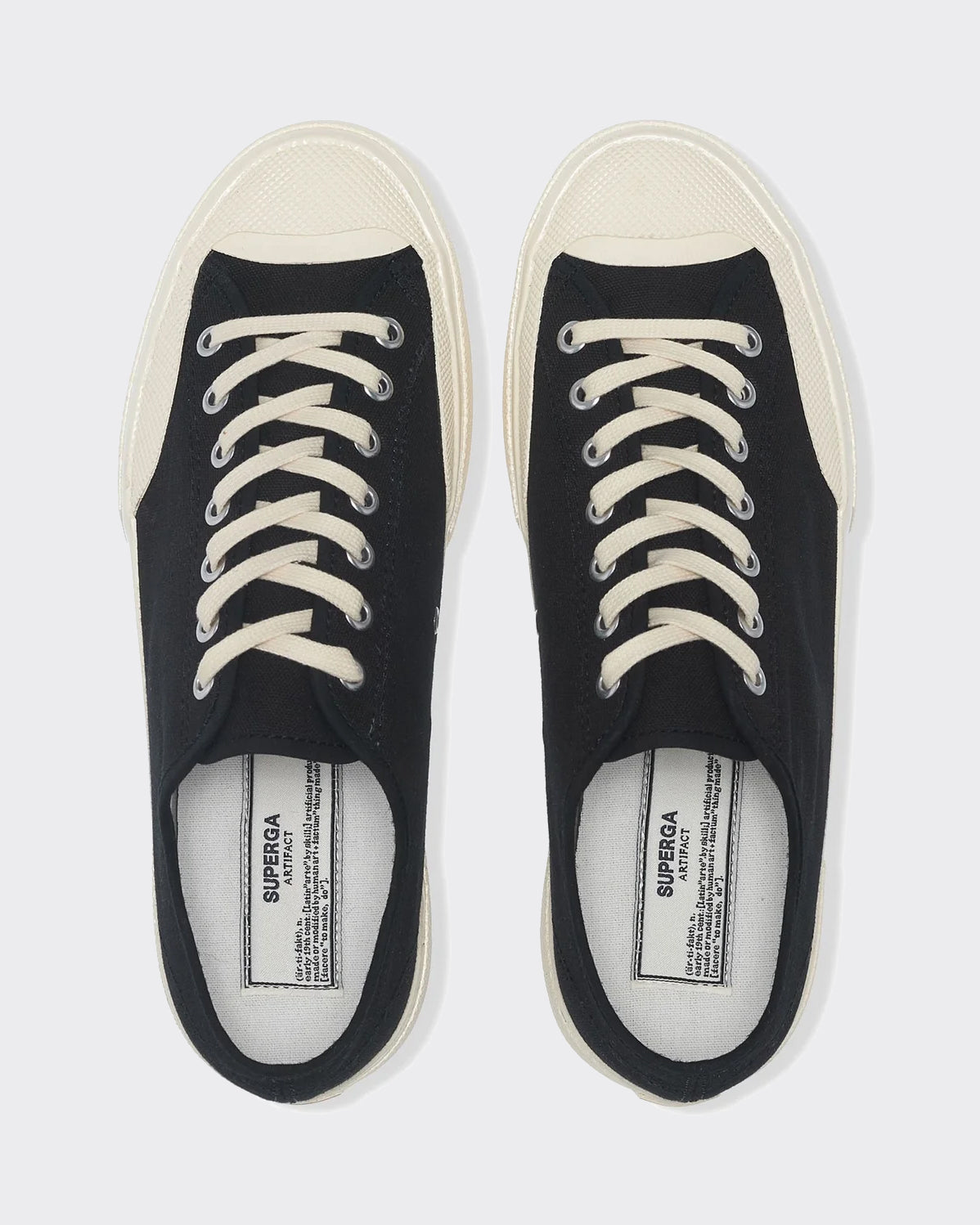 Sneakers 2432 Works Low Cut Cotton Black/Off White