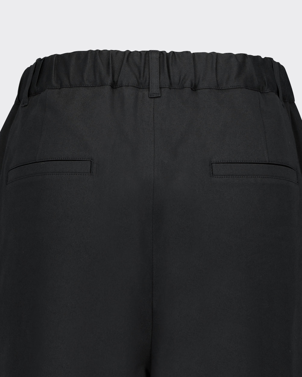 Pantaloni Two Tuck Wide Banding Neri