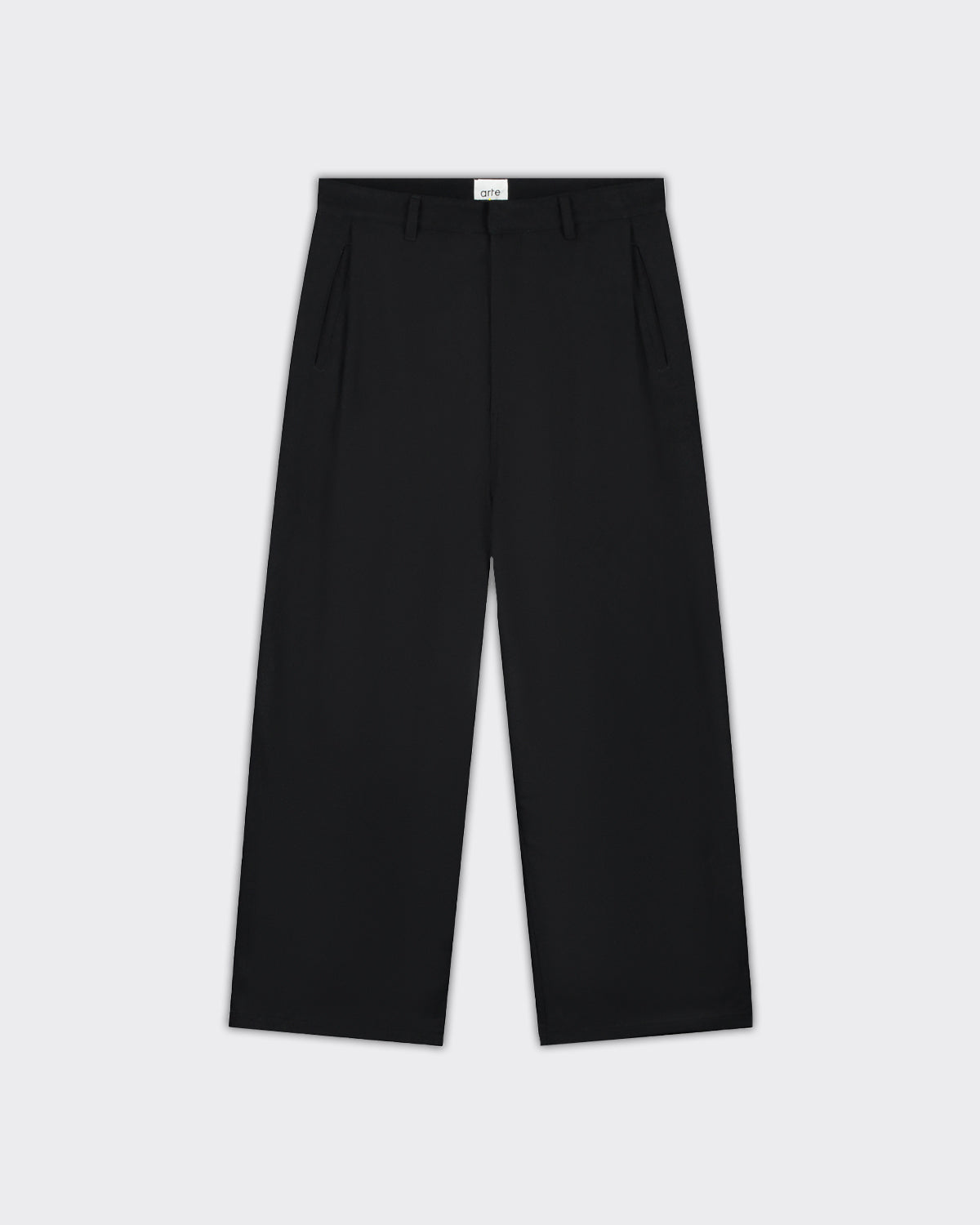 Pantaloni Pleated Gallery Wool Neri
