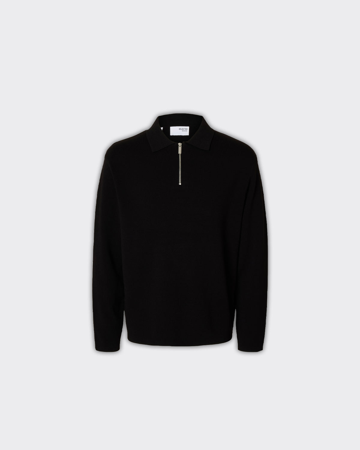 Polo Teller Knit Half Zip Nero