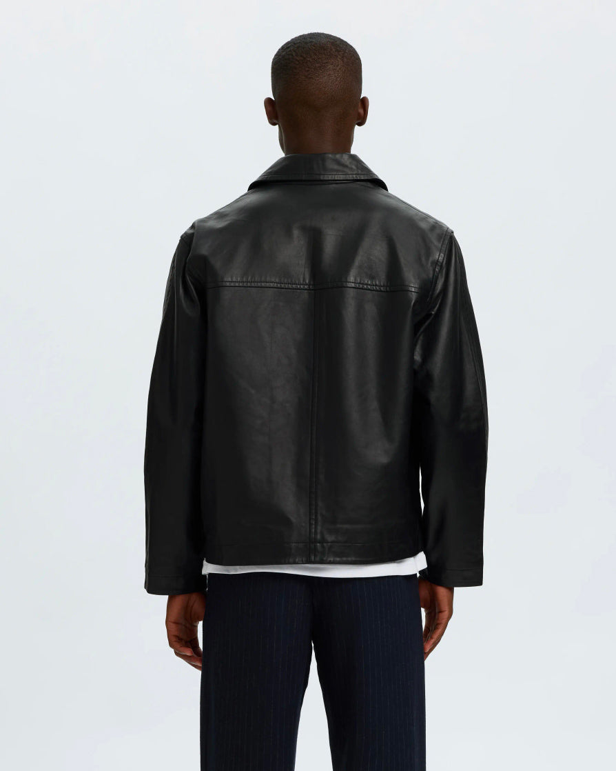 Giacca Blouson Lucas Leather Nera