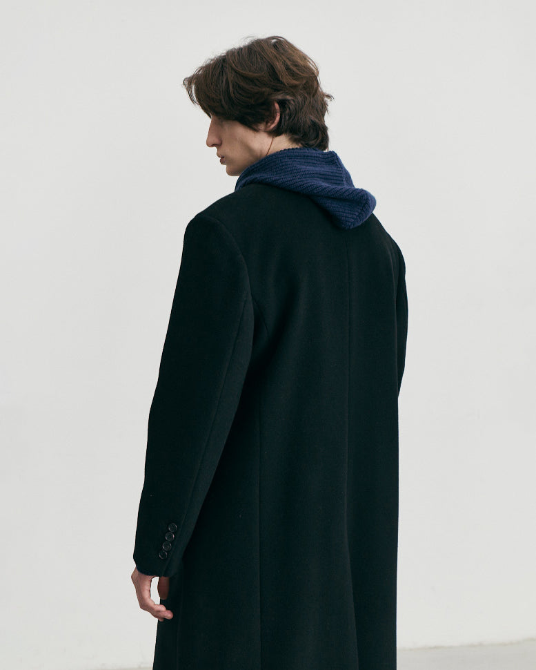Cappotto Tailored Double-Breasted Cashmere Nero