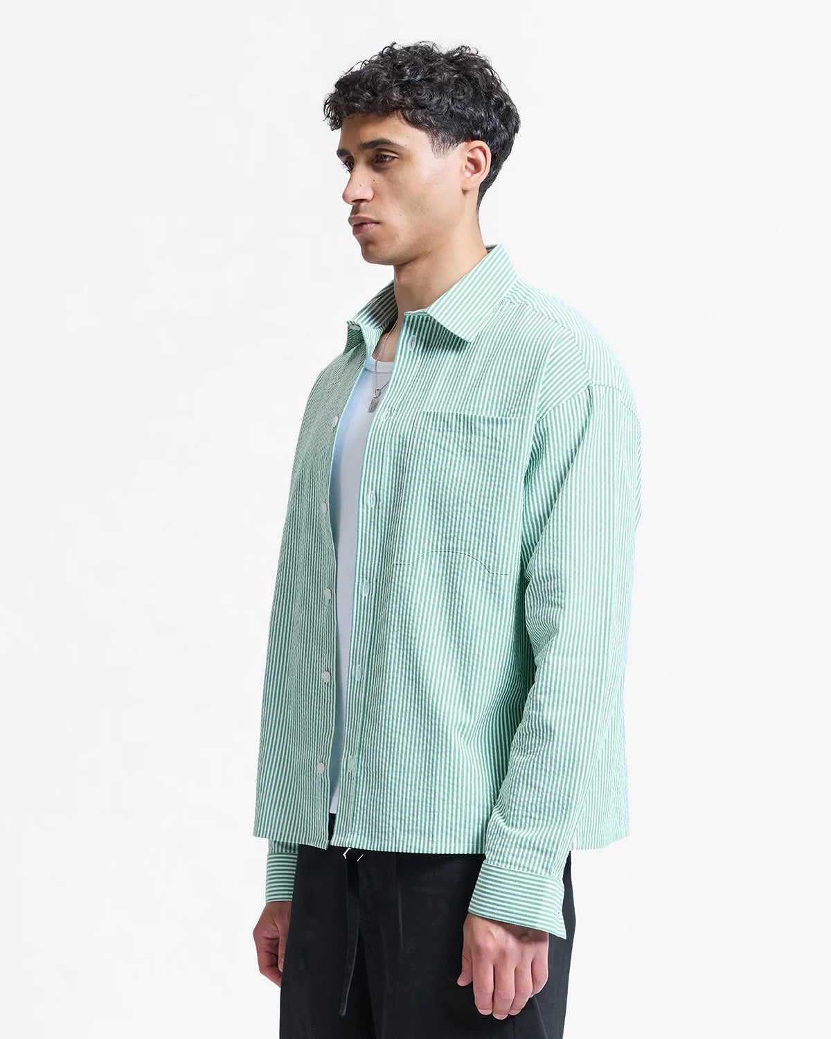 Signe Striped Shirt Green