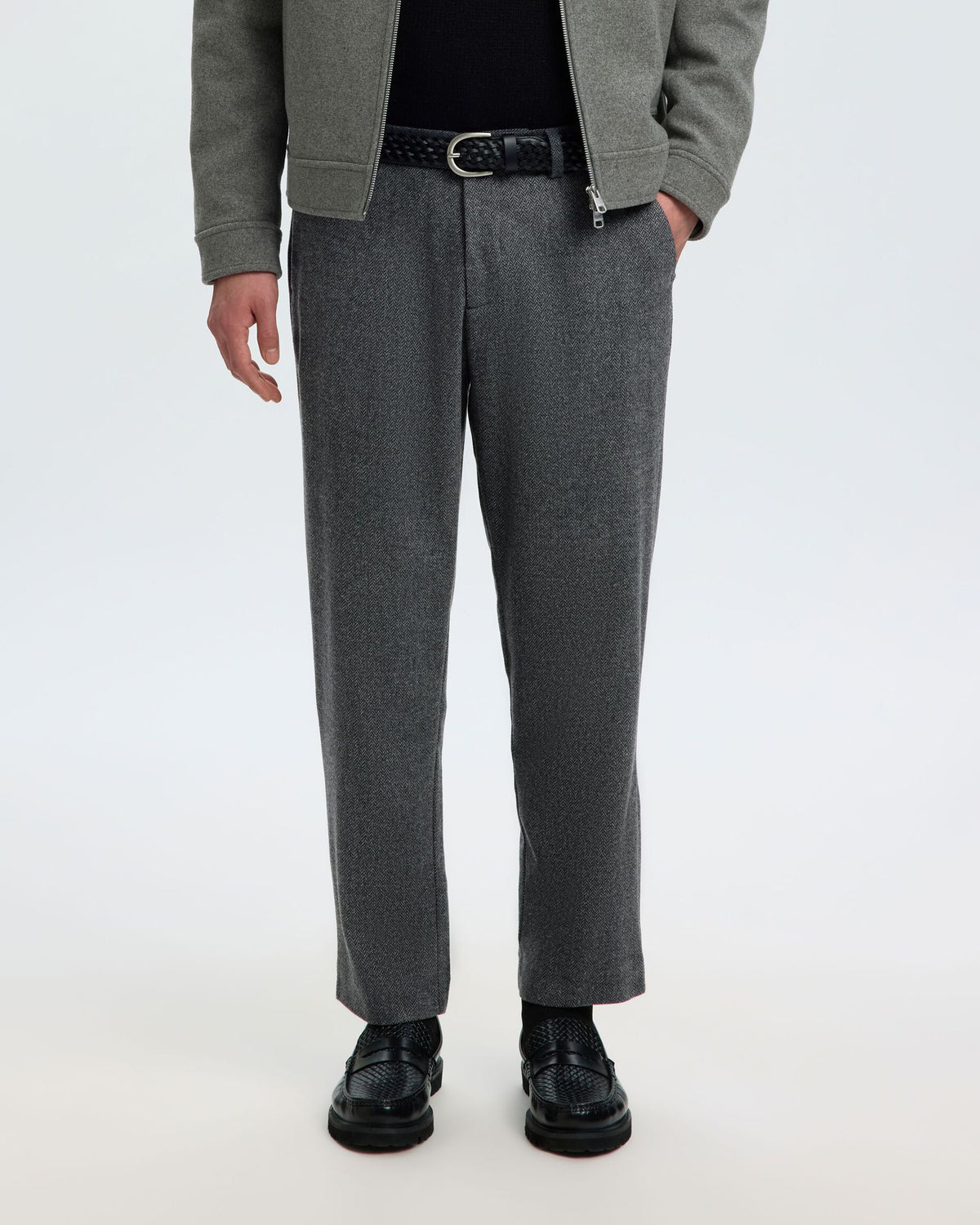 Pantalone Regular Tape Luke Wool Bld Dark Grey Herringbone