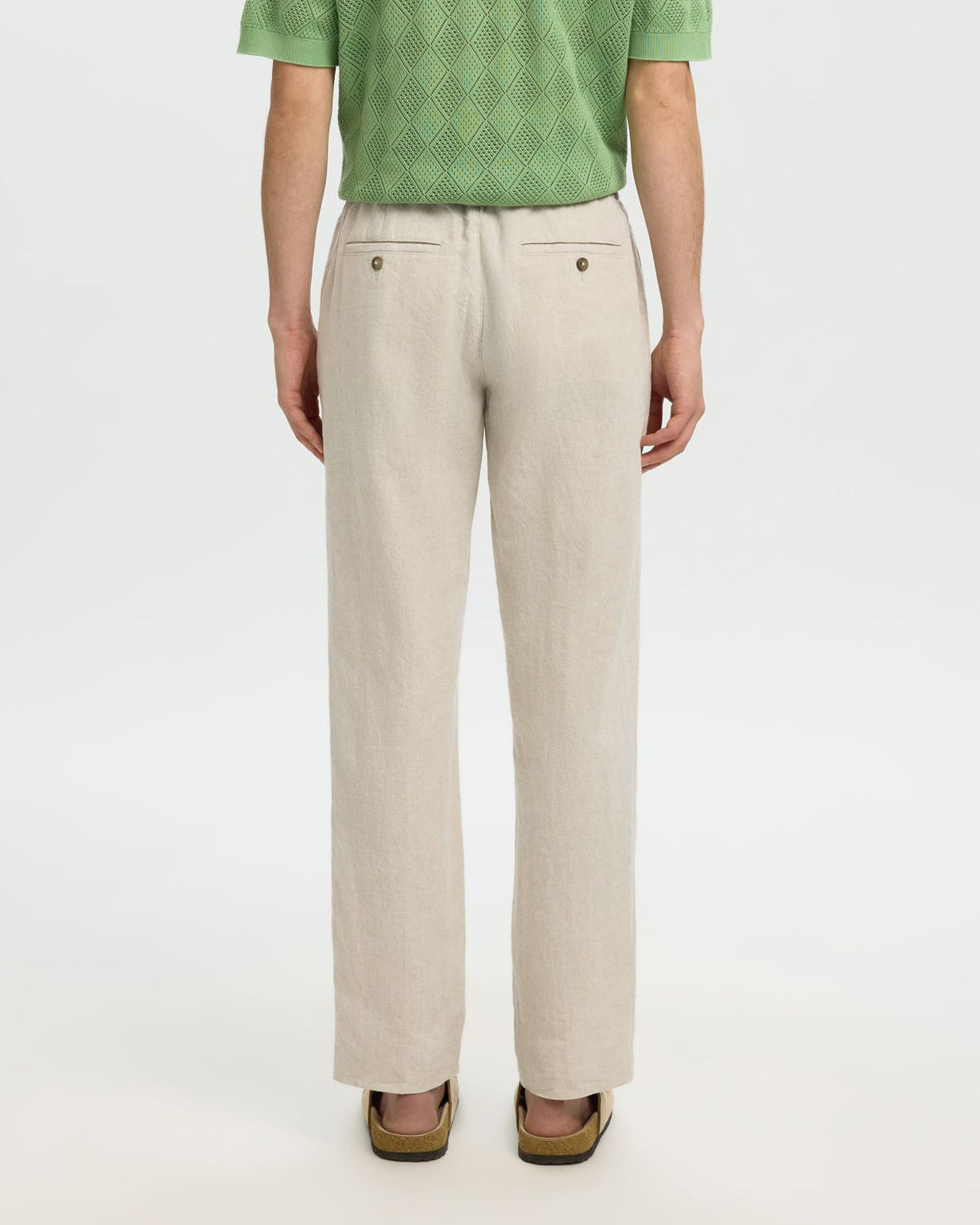 Pantalone 196 Straight Leroy Linen Blend Pure Cashmere