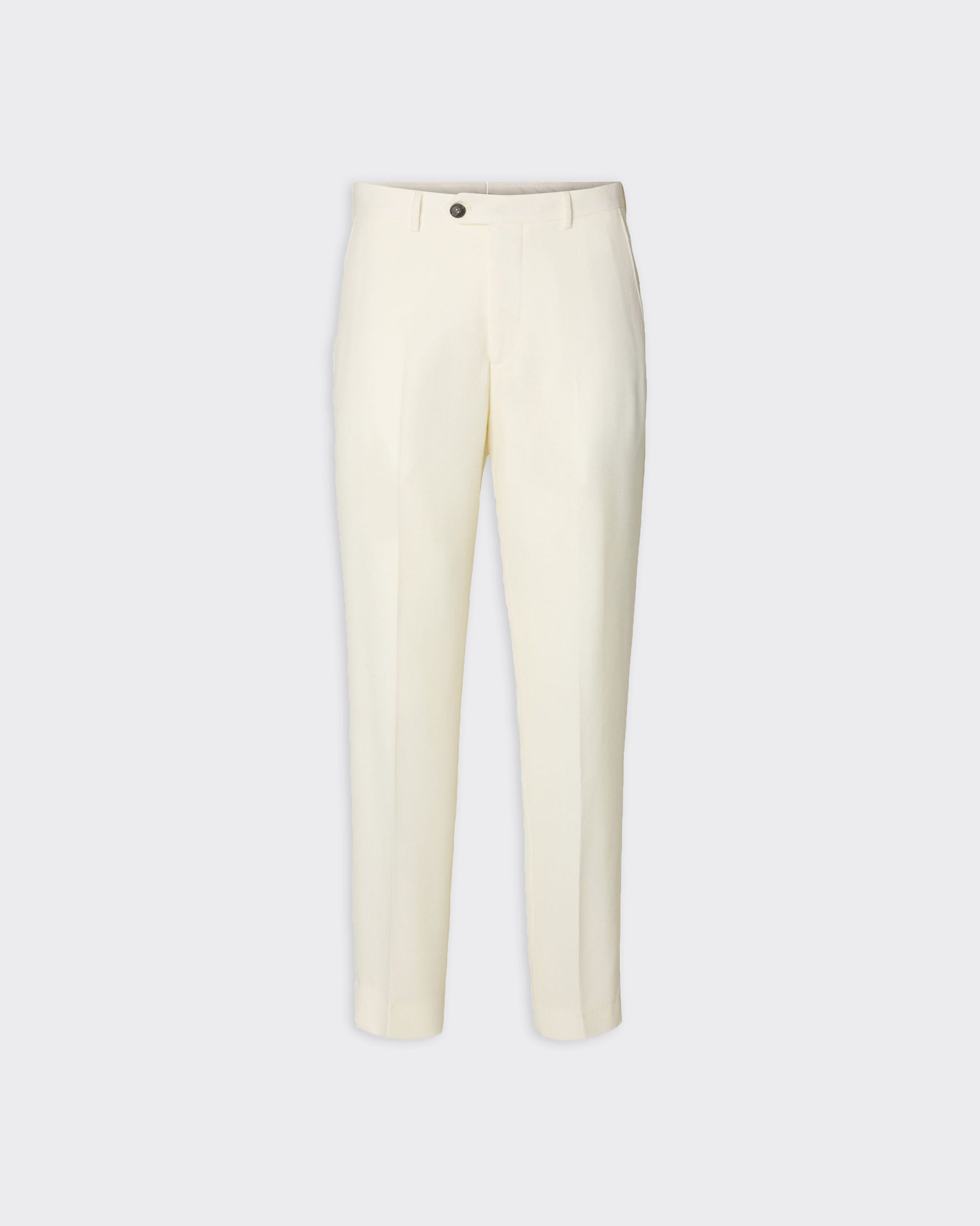 Pantalone Reg Beck Wool Blend Egret