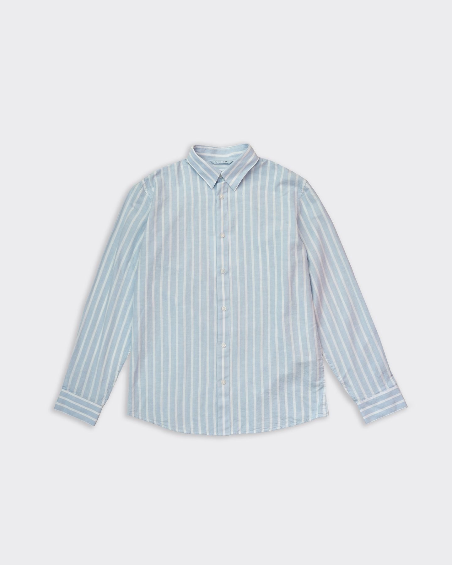 Camicia Lino Stripes Azzurra