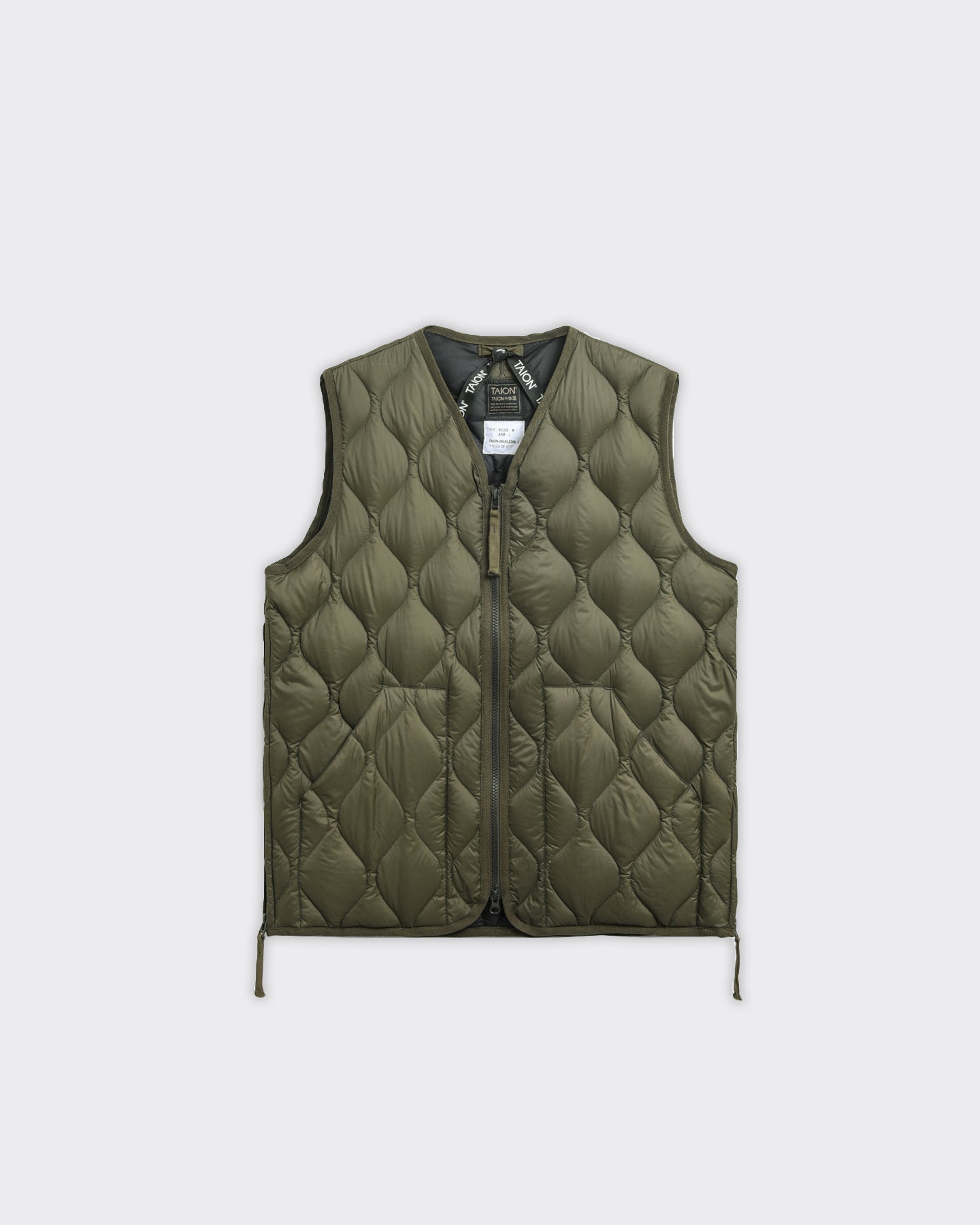 Vest V-Neck Military W-Zip Dark Olive