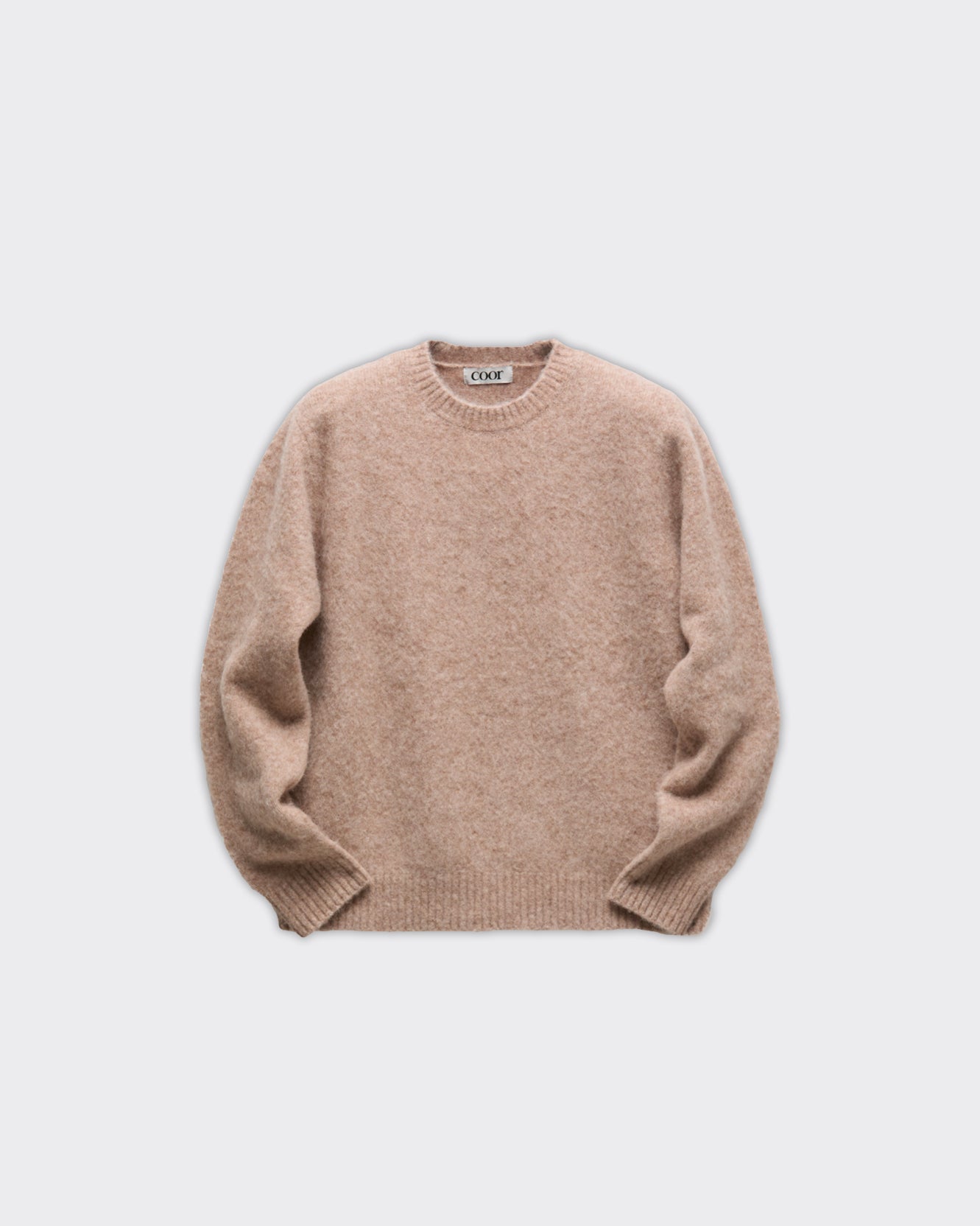 Maglione Crewneck Hairy Alpaca Blend Rosa Beige