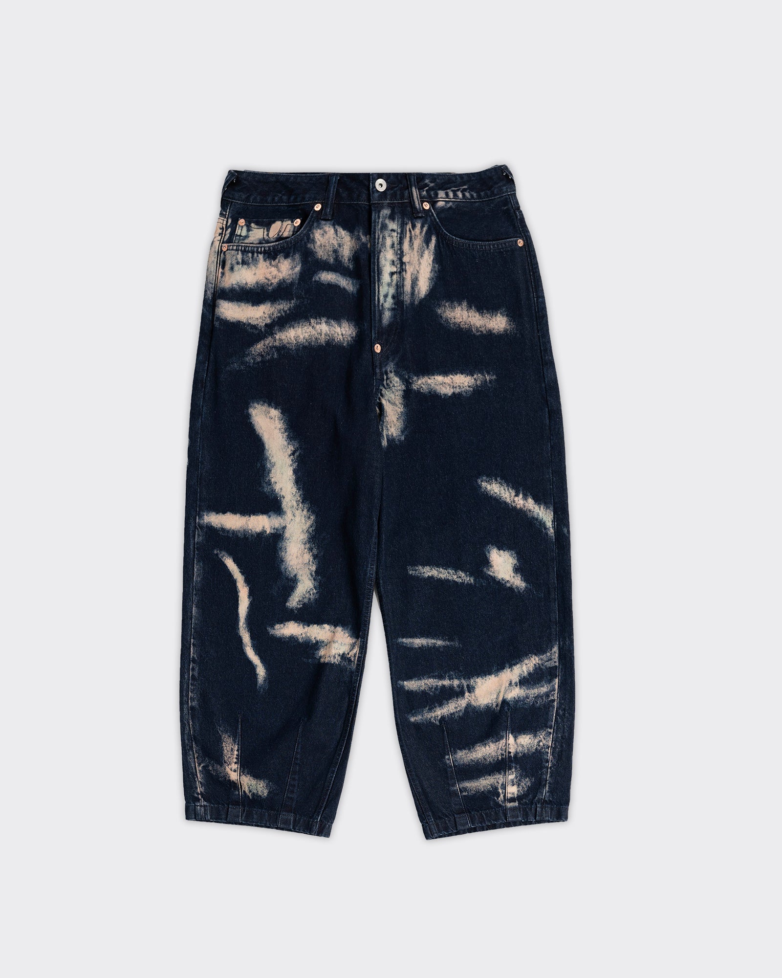 Jeans Tie-Dye Printed Seagull Denim Indigo