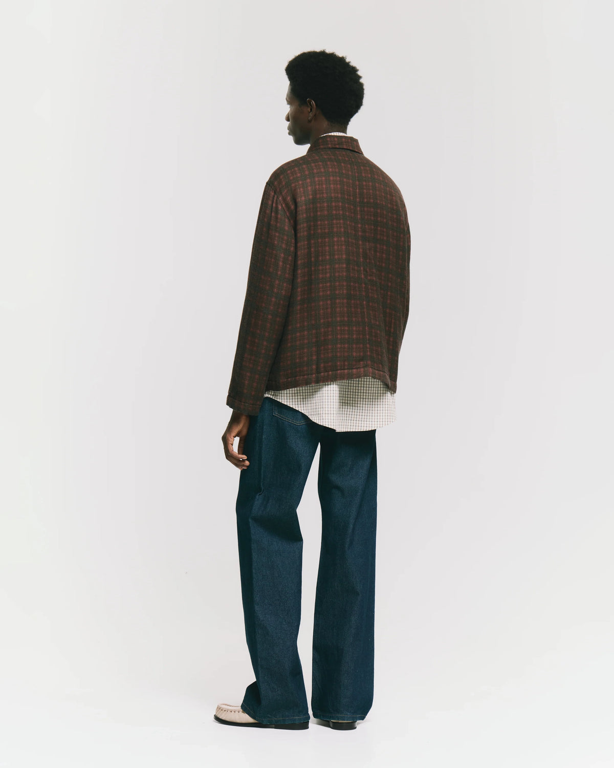 Giacca Zip Up Slim Shirt Egadi Check