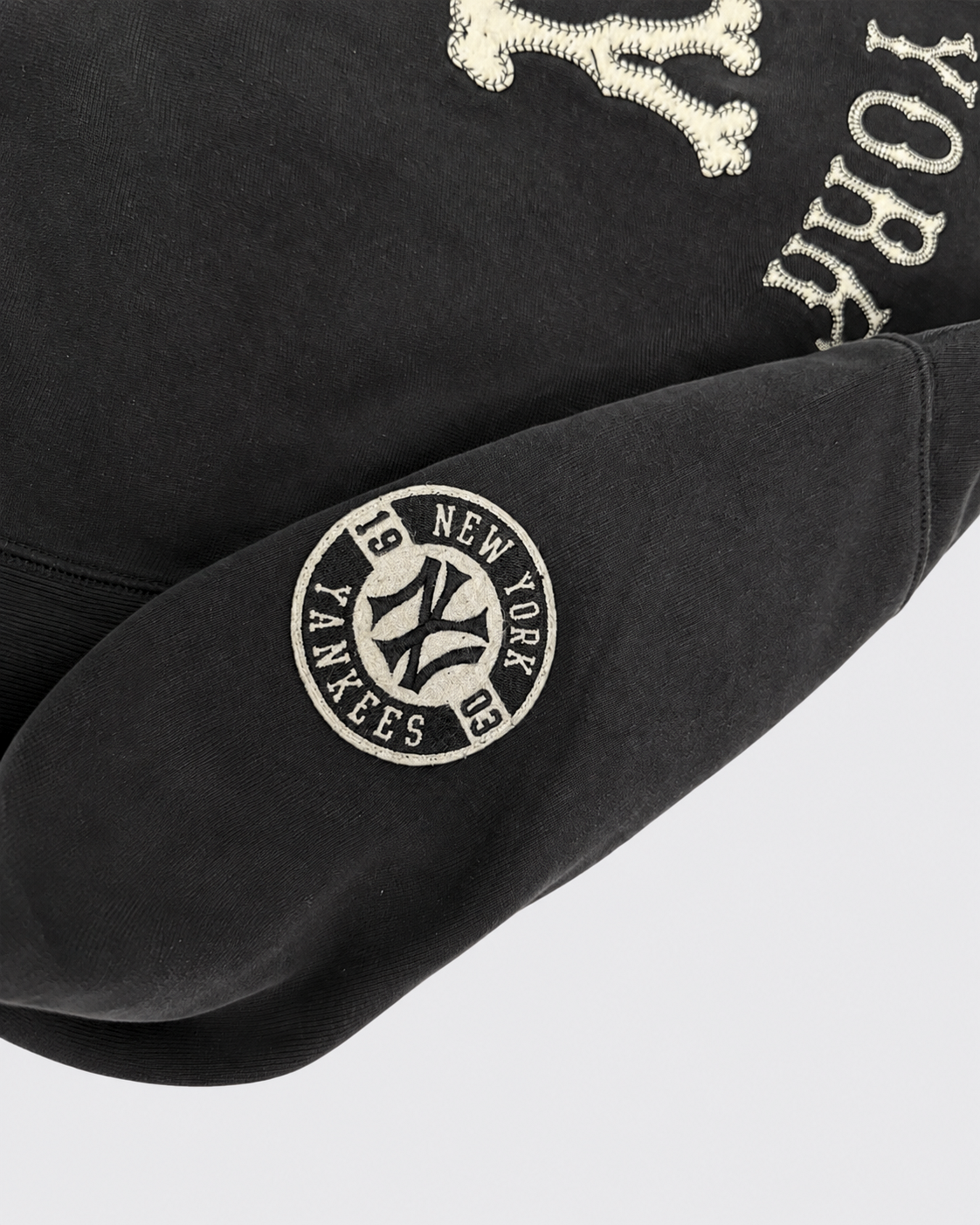 Felpa Girocollo Ny Washed Nera