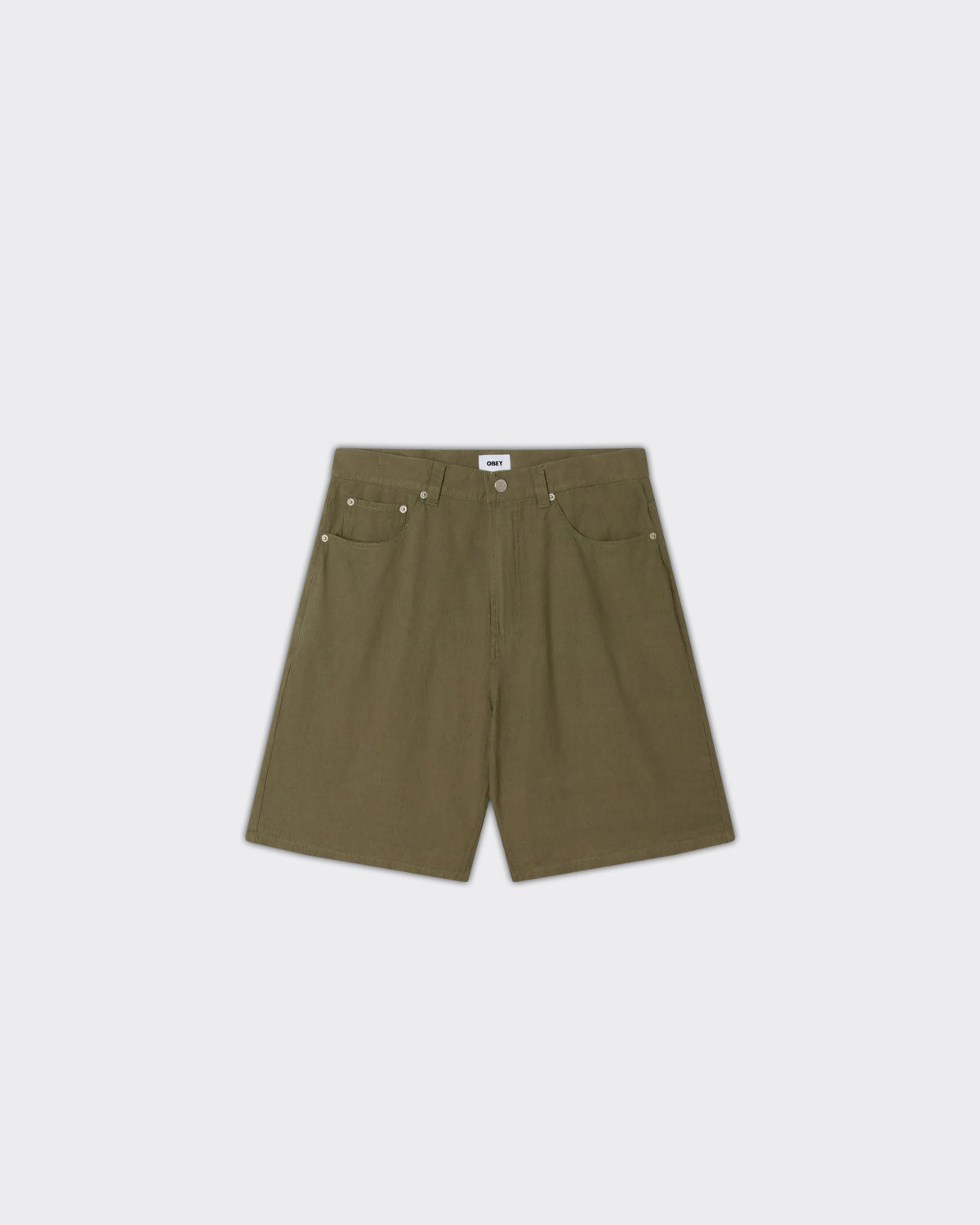 Shorts Baggy Linen Devine Smokey Olive