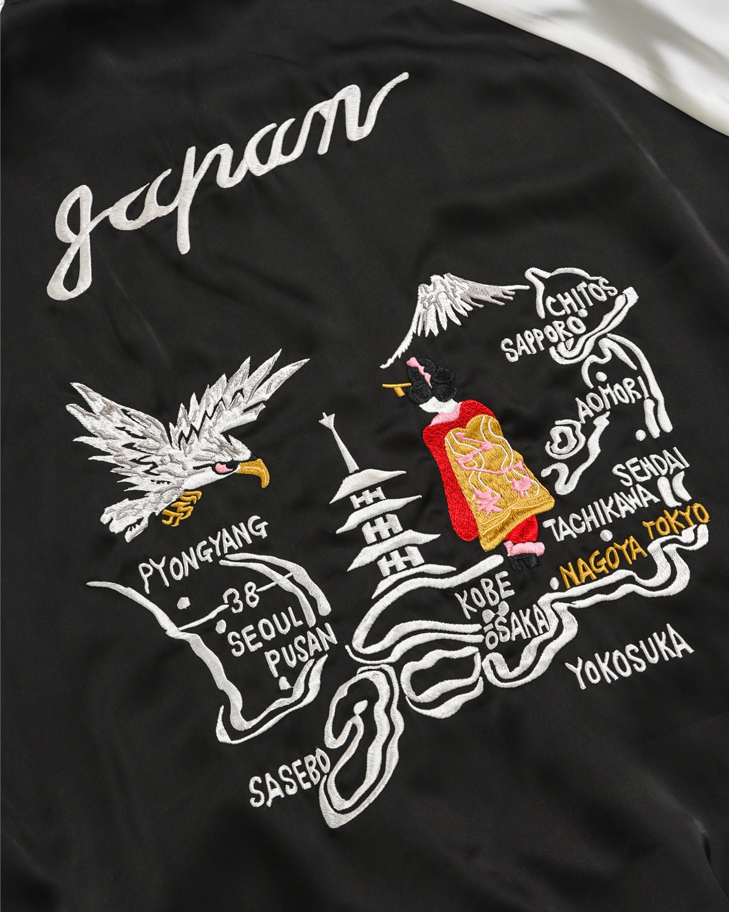 Giacca Varsity Reversibile Jpn Ska Nera/Bianca