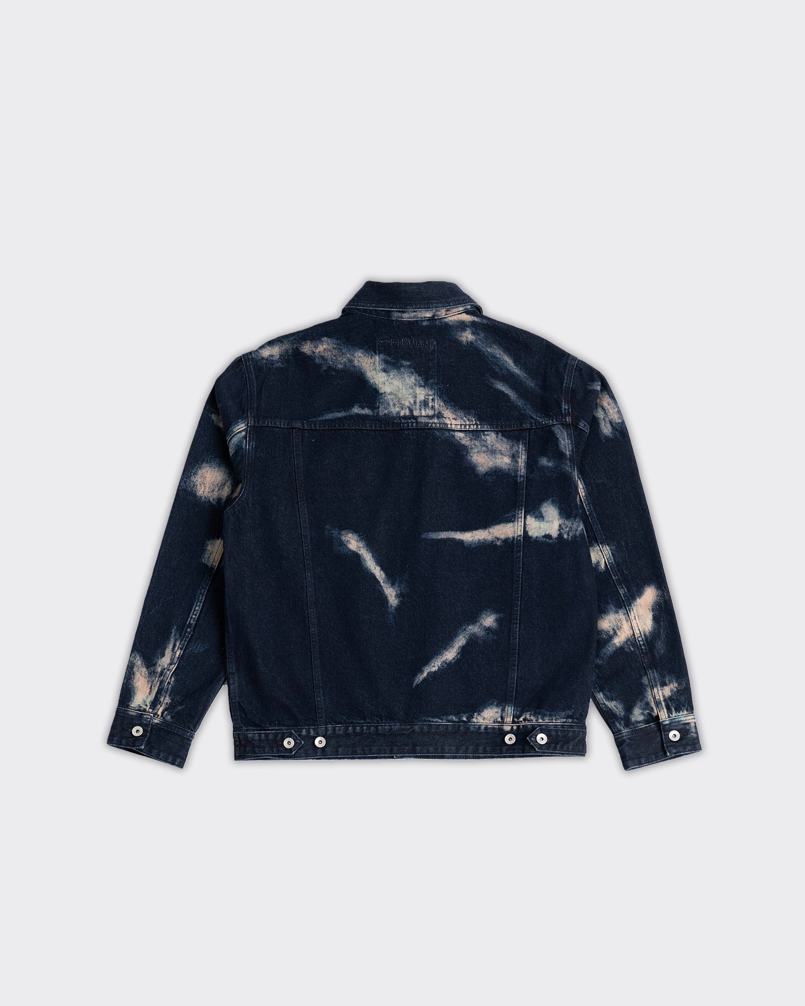 Giacca Tie-Dye Printed Seagull Denim Indigo