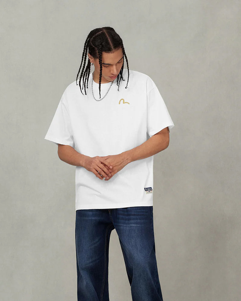 T-Shirt Seagull Embroidery Bianca