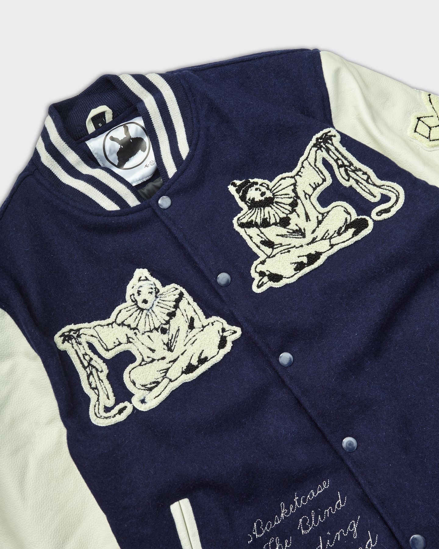 Varsity Letterman Puppet Jacket Navy Blue