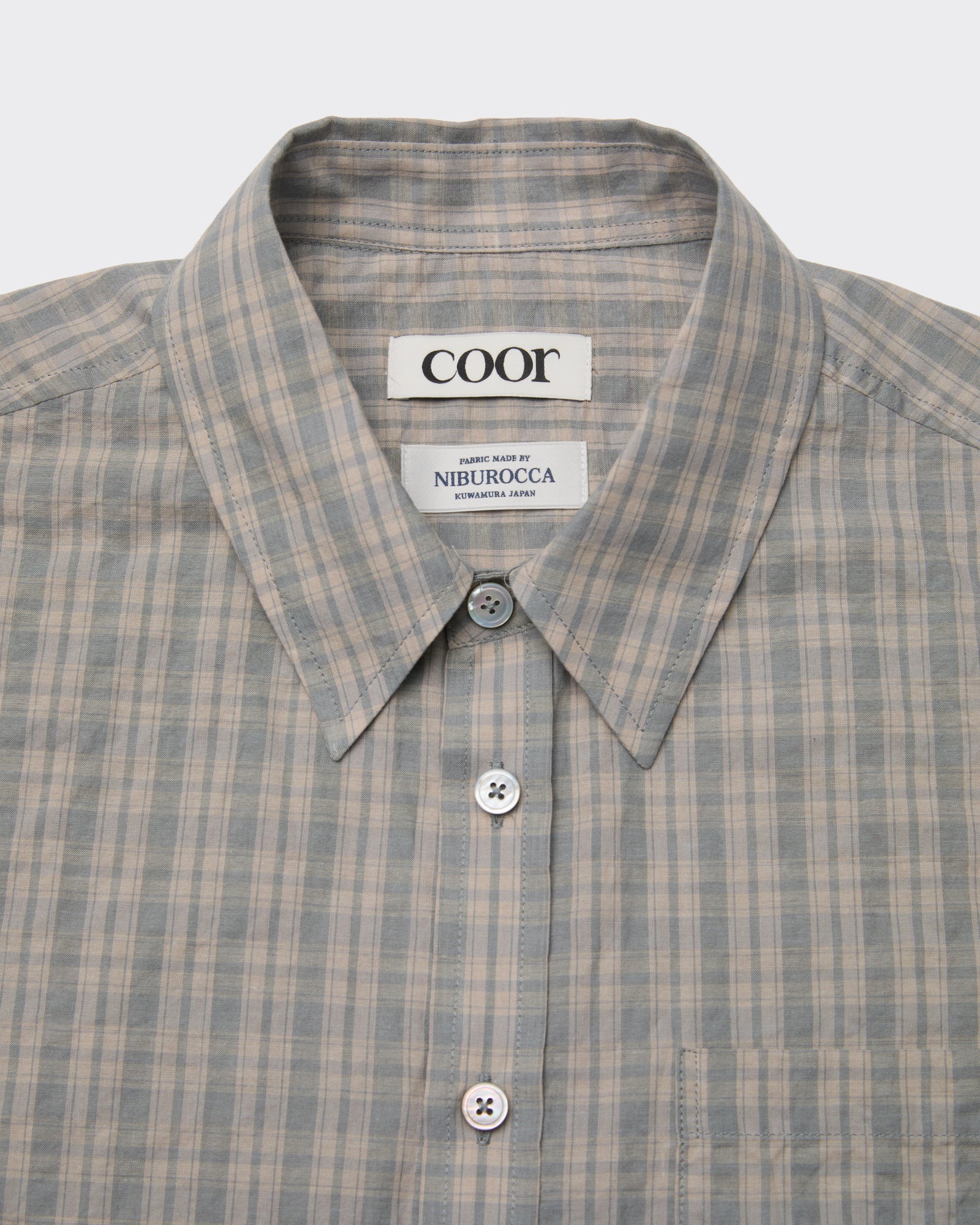 Camicia SS Alternative Wrinkle Washed Khaki Beige