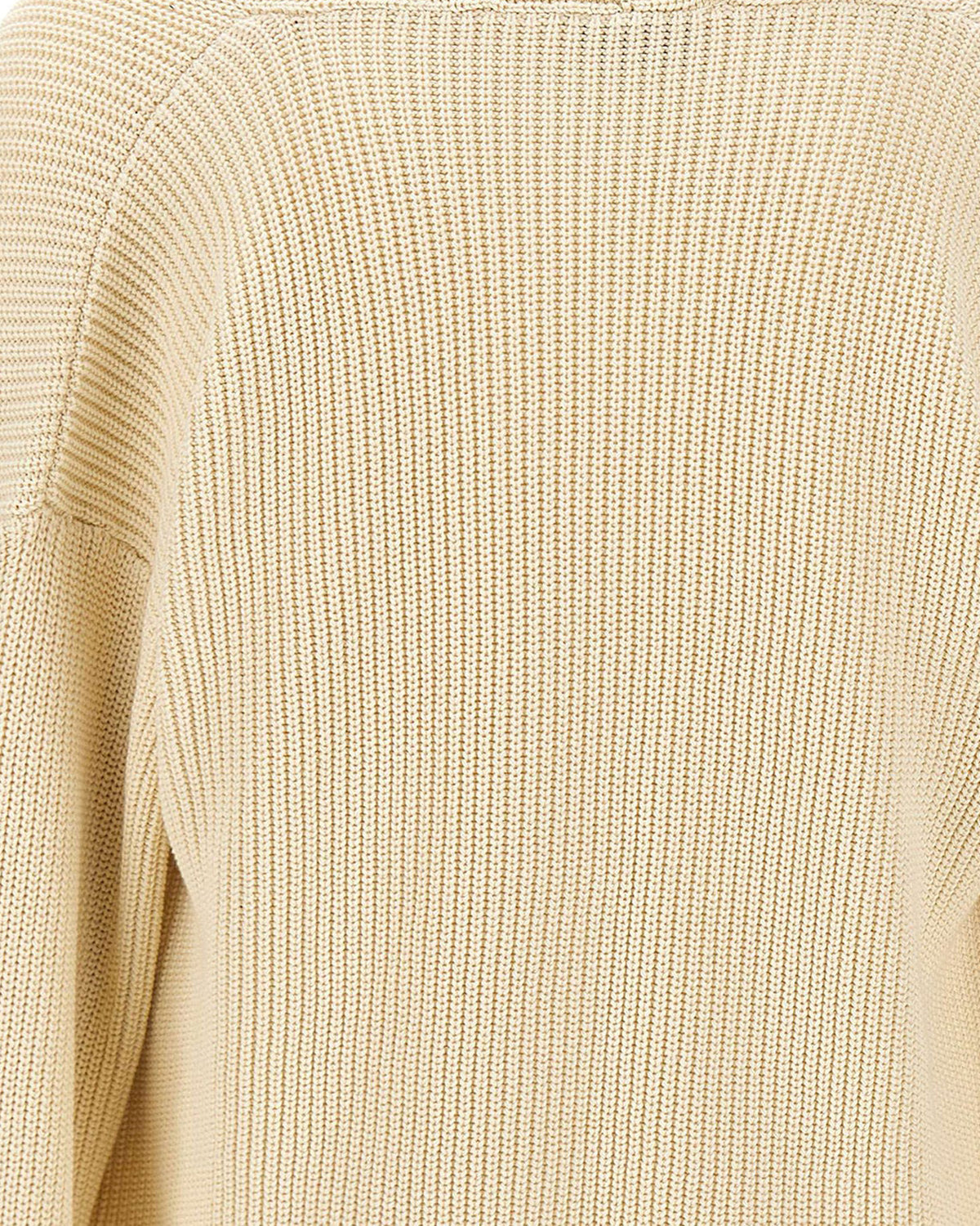 Cardigan Knit V-Neck Incrociato Panna