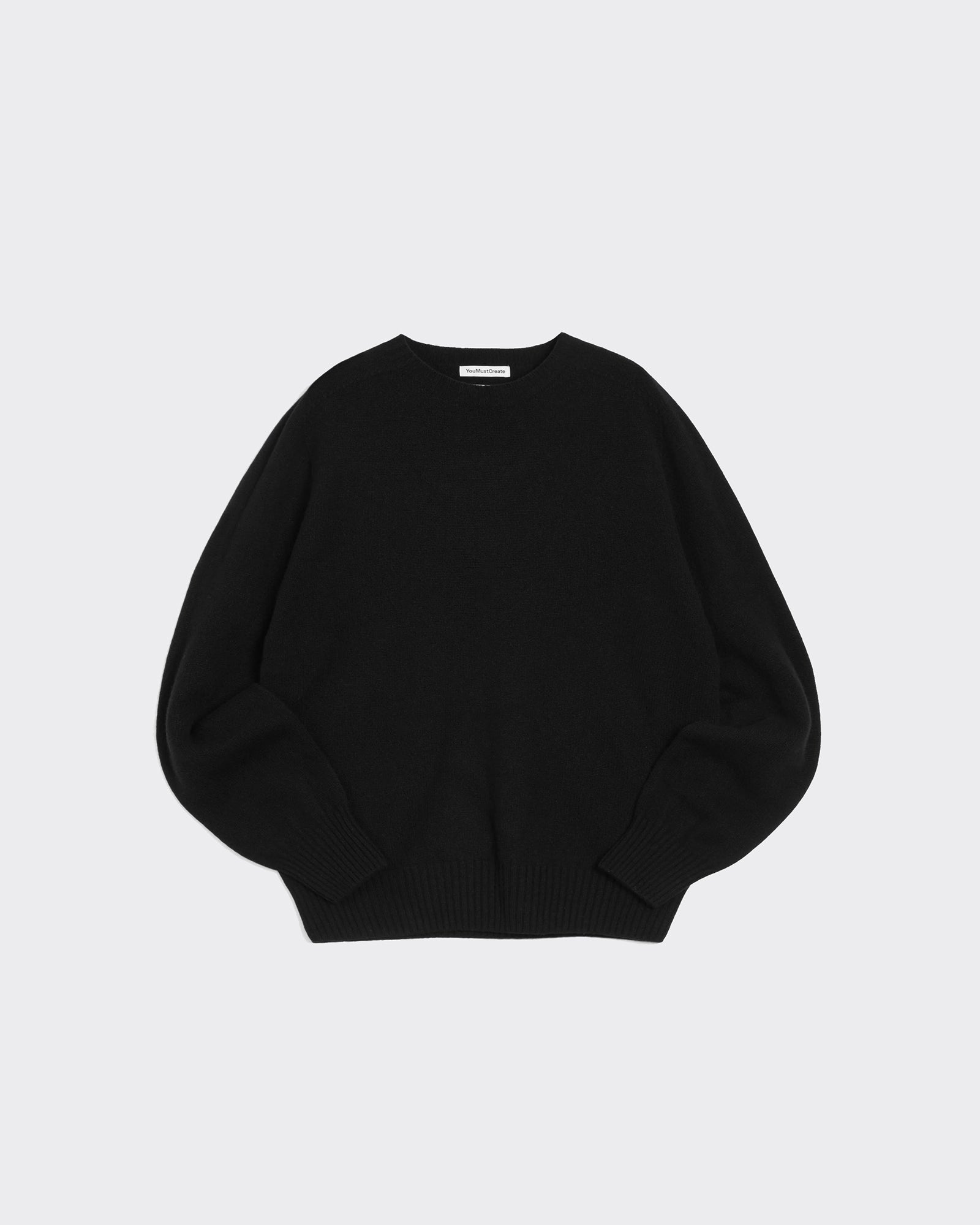 Crewneck Knit Suedehead Nera