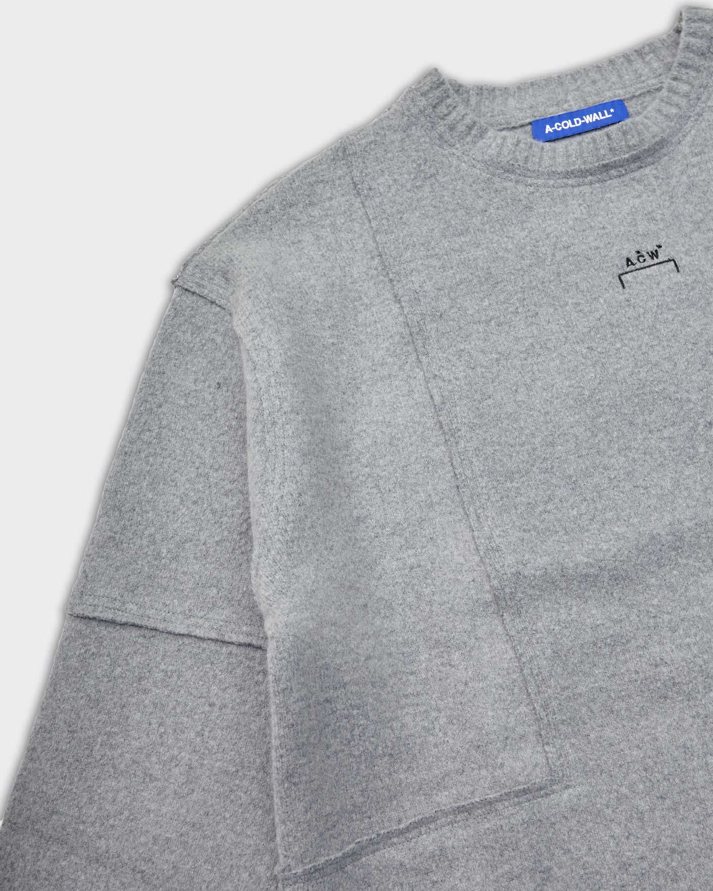 Knit Construct Sweater Grey