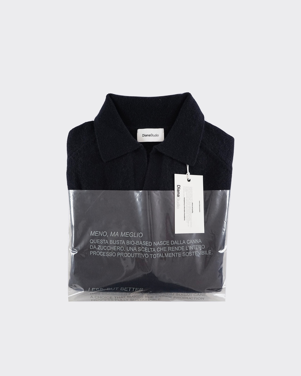 Polo Open Collar Blu Navy